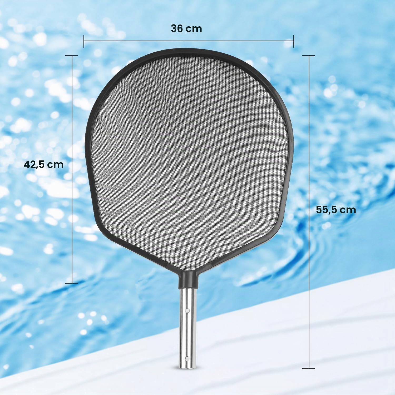 DOBEN Épuisette de Piscine, Skimmer avec Filet Ultra Fin, tête en Maille Compatible avec Les Barres télescopiques courantes, pour Piscine, étang, Aquariums