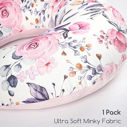 Miniatura 2 de Funda de almohada de lactancia, 1 unidad, funda de almohada de lactancia extraíble Minky para almohadas de lactancia materna, funda reversible para