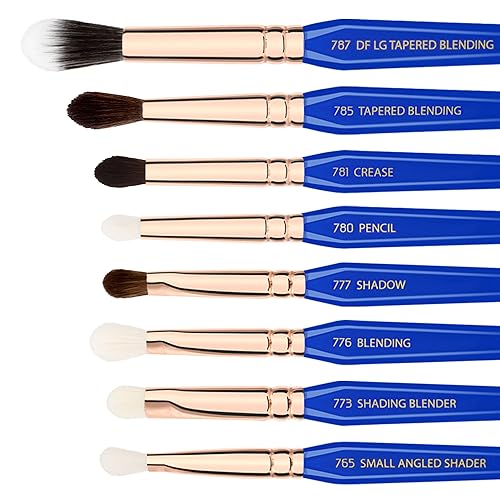 Miniatura 3 de Bdellium Tools Cepillo de maquillaje profesional Triángulo dorado - Ojos Sólo 15 piezas Juego de brochas con bolsa de pie
