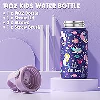 Vista 5 de Fimibuke - Lonchera Bento para niños con 4 compartimentos, bolsa de almuerzo aislada, botella de agua con aislamiento de acero inoxidable, paquete