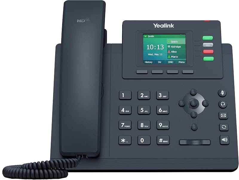 T33G IP Phone, 4 VoIP Accounts. 2.4-Inch Color Display. Dual-Port Gigabit Ethernet, 802.3af PoE, Power Adapter Not Included (SIP-T33G)