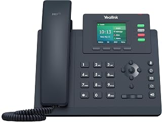 Yealink SIP-T33P Entry-level IP Power over Ethernet Corded Phone with 4 Lines, HD Voice and 2.4 Inch LCD Colour Display with Backlight (320 x 240 Pixel) - Black