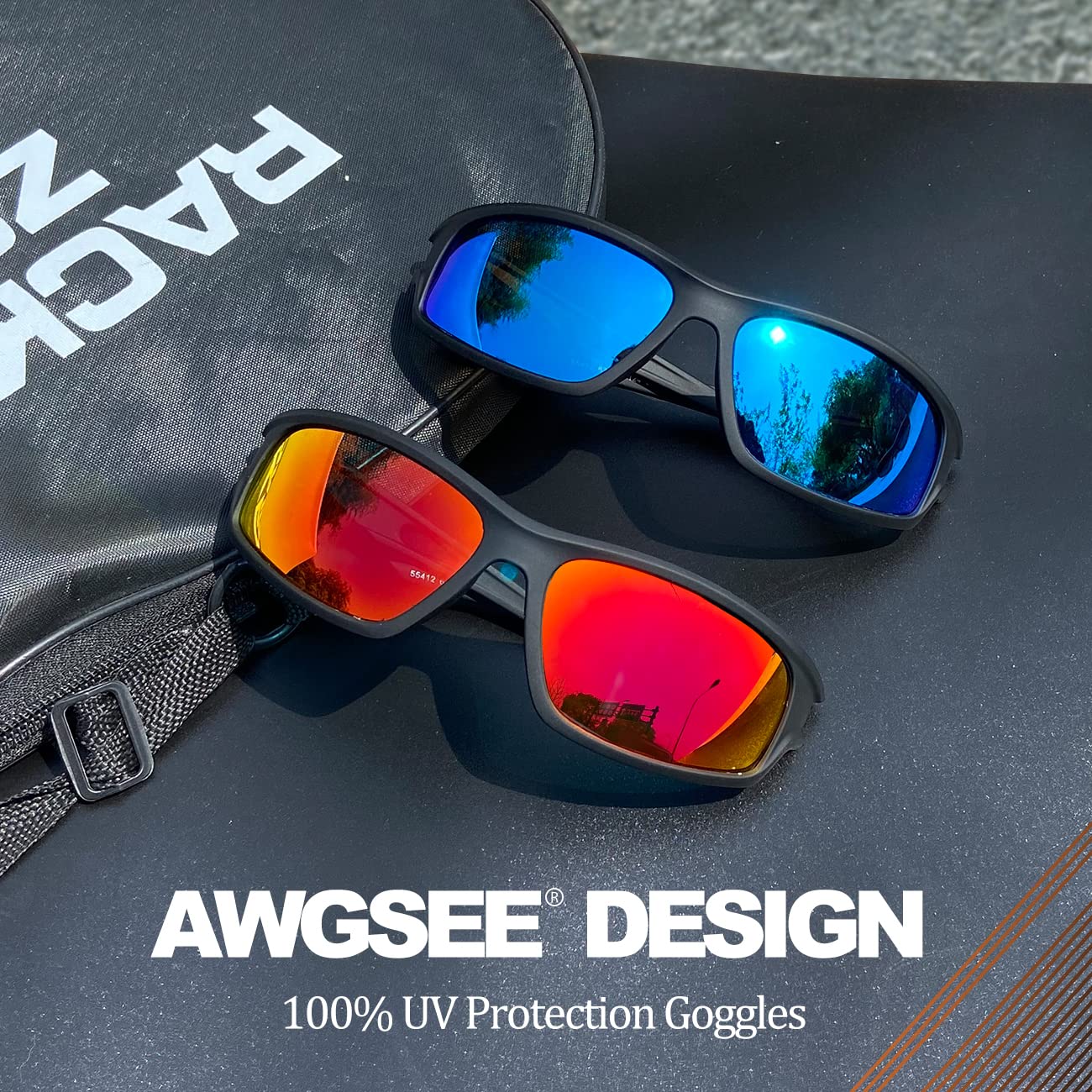 Sportowe okulary przeciwsłoneczne dla mężczyzn, 100% ochrona przed promieniowaniem UV, nietłukące się okulary przeciwsłoneczne do wędkowania, jazdy samochodem