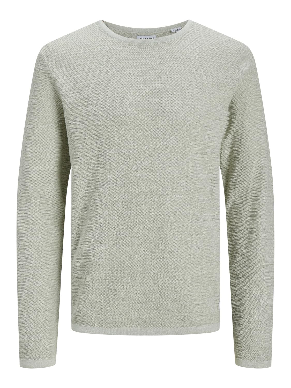 JACK&JONES Jjegreg Knit Crew Neck Sn, Crockery/Detail:with Cloud Dancer, S