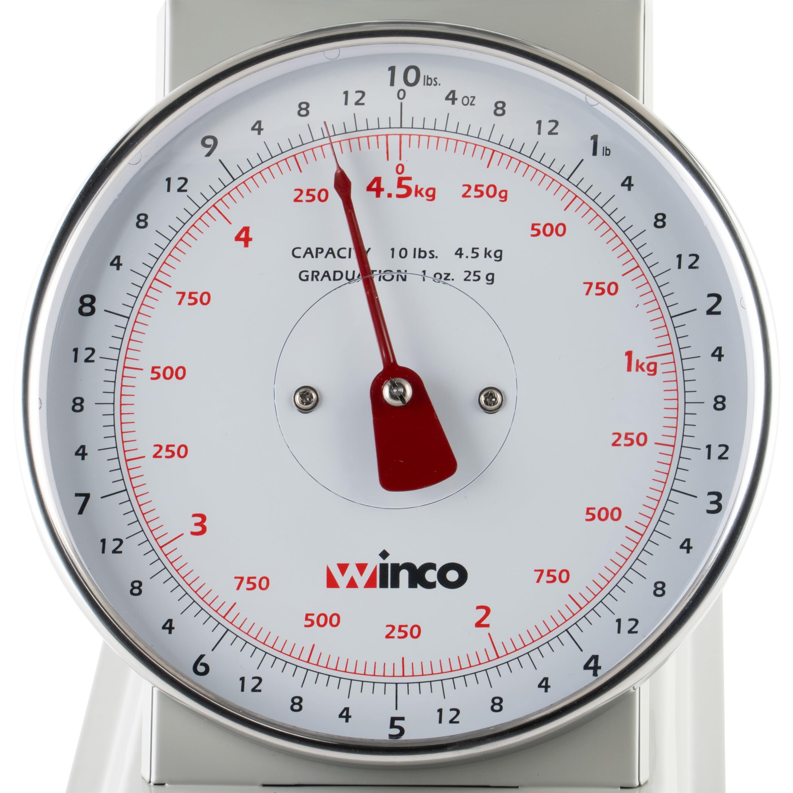 Winco Báscula de recepción analógica con esfera, 10 libras