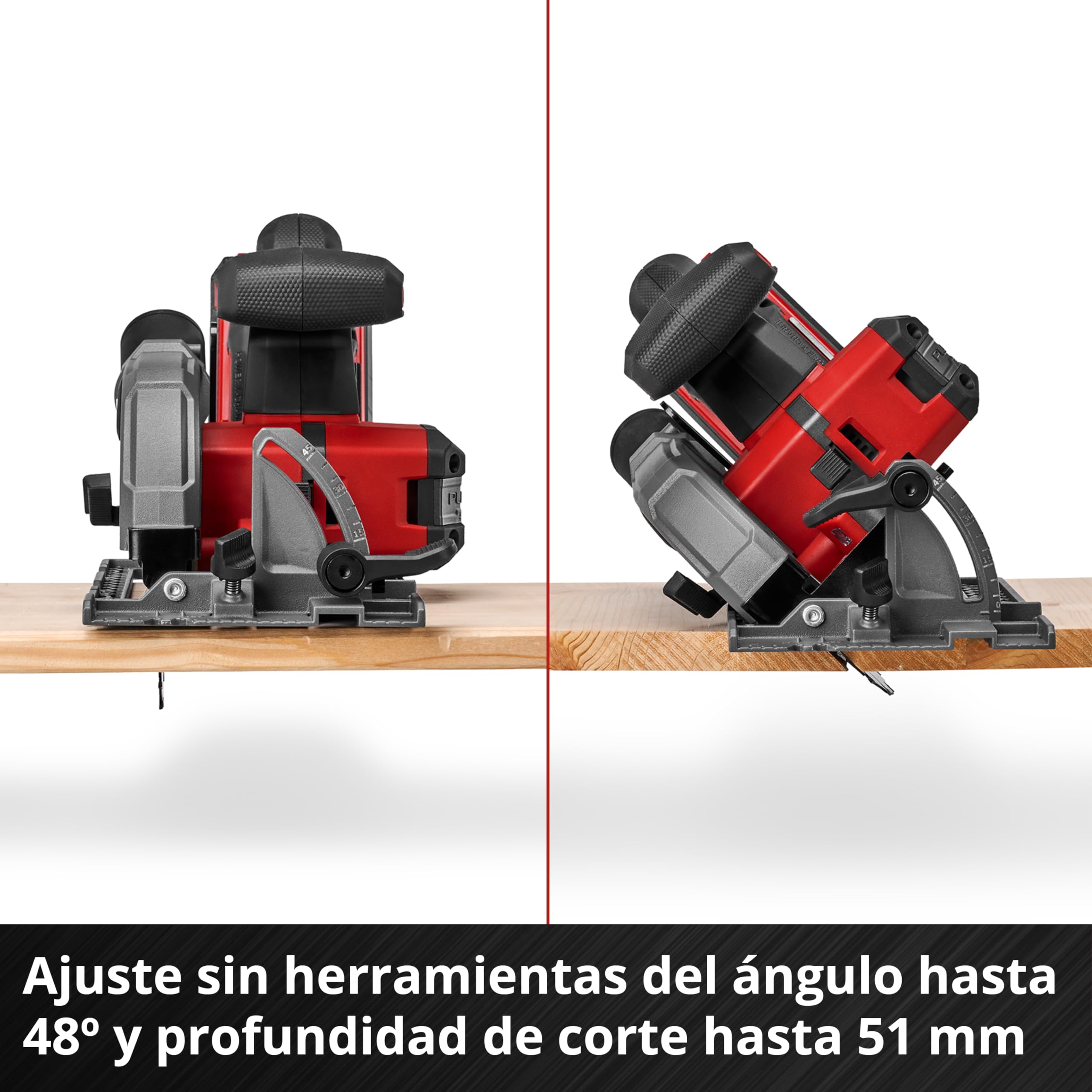 La sega circolare manuale Einhell Professional TP-CS 18/136-C Li BL - Solo Power X-Change (18 V, lama Ø 136 mm, Brushless, profondità di taglio 51 mm, installazione senza attrezzi, batteria esclusa)