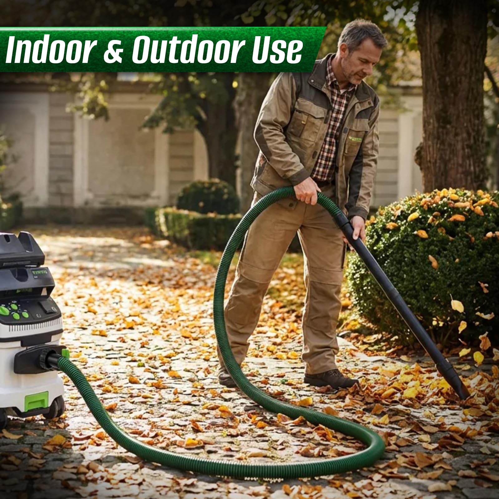 Tuyau d'aspirateur universel – Tuyau haute performance EVA/PE de 3,5 m/5 m – Idéal pour le jardin, l'atelier et les aspirateurs eau et poussière (5 m)