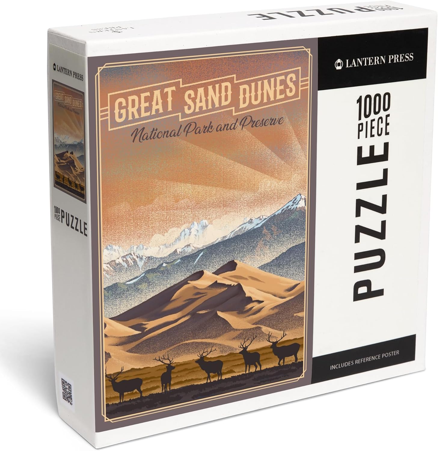 "Lantern Press Great Sand Dunes National Park and Preserve, 1000 Piece Jigsaw Puzzle for Adults, Made in USA with Reference Poster"