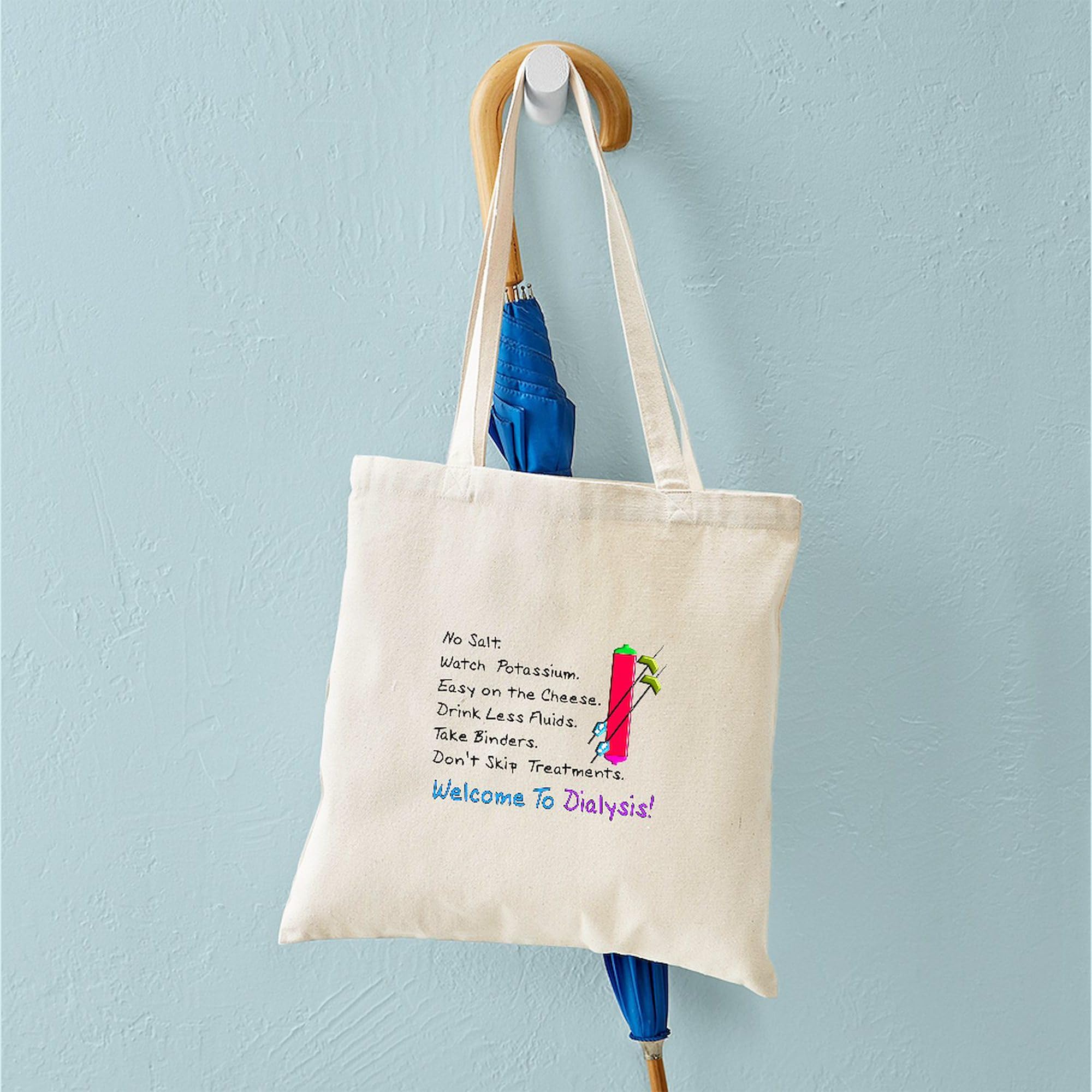 CafePress Dialysis Tote Bag – Natural Canvas Reusable Shopping Bag, Two Sizes Available