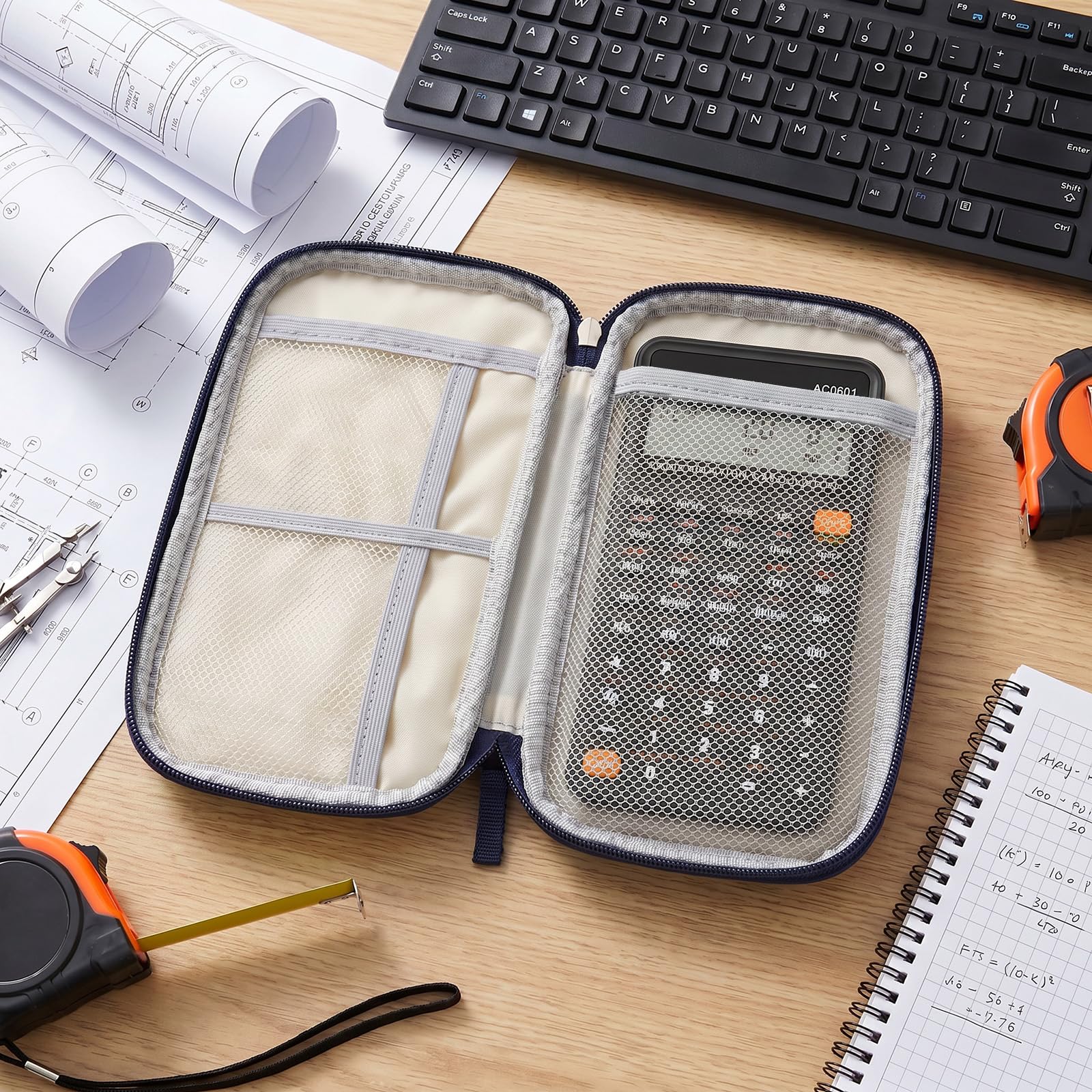 Calculadora de construcción de Escritura Industrial y científica ROATEE calculadora de ingeniería para contratistas, calculadoras de Bolsillo de pies-Pulgadas-fracción de hormigón para (Azul Oscuro)