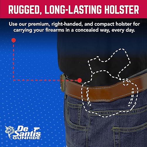 Miniatura 10 de Desantis Funda para cinturón de vaina para pulgar roto, se adapta a 3" Colt Python, mano derecha, negro