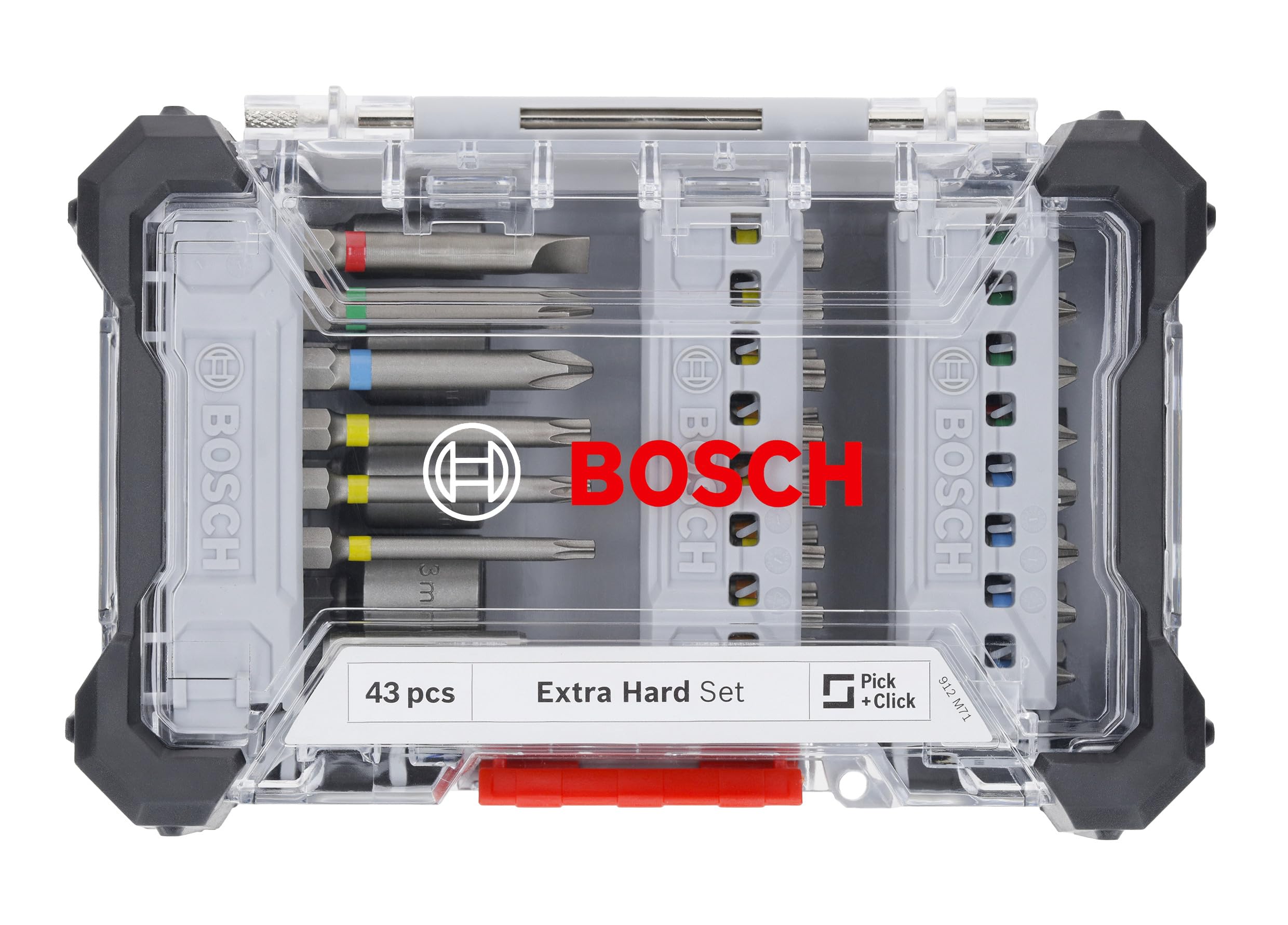 Bosch Juego de 43 puntas de destornillador extraduras, 43 piezas (197 x 110,5 mm, accesorios profesionales, destornilladores y taladros)
