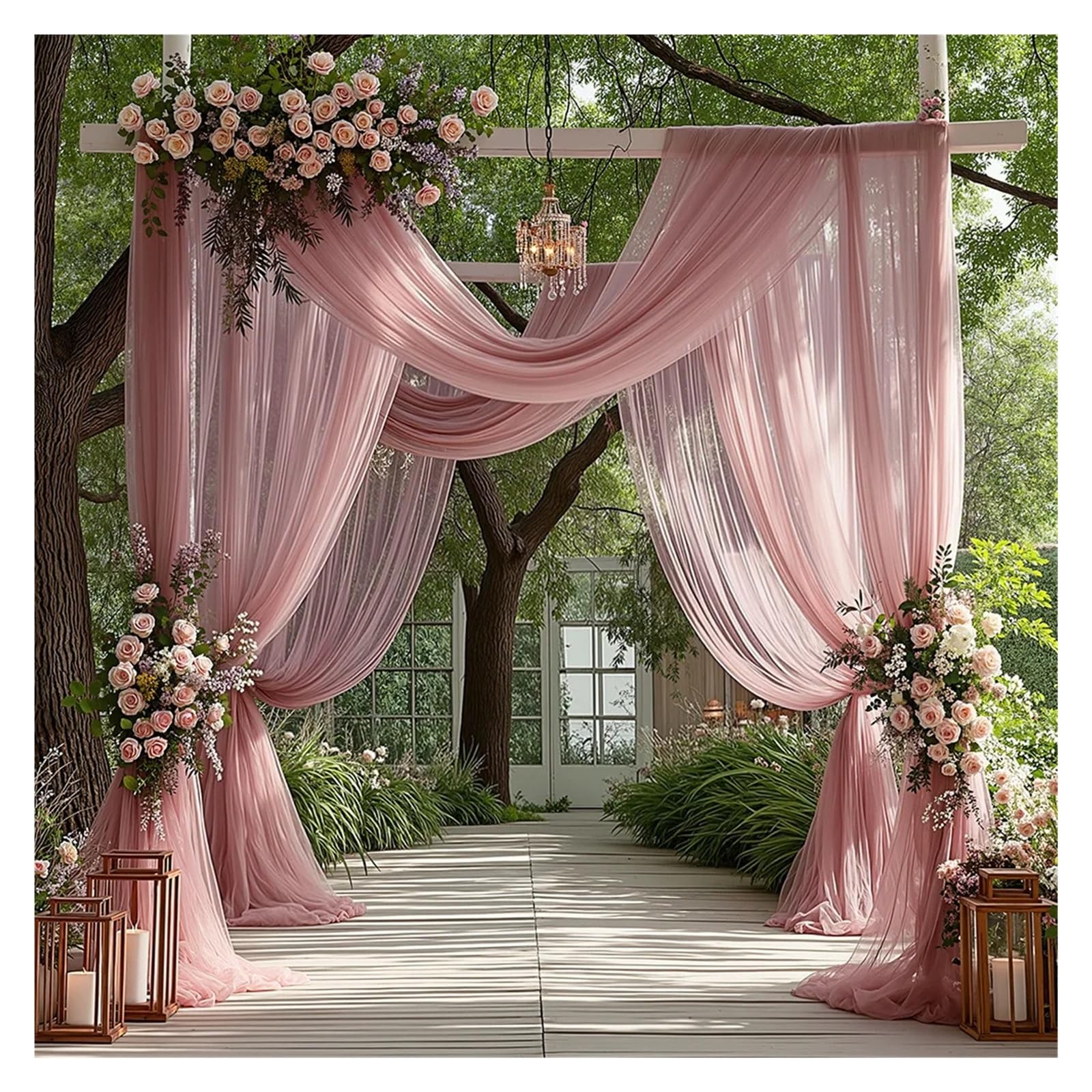 Tissu de drapage pour arc mariage en tulle délicat, décoration de réception premium Color 2