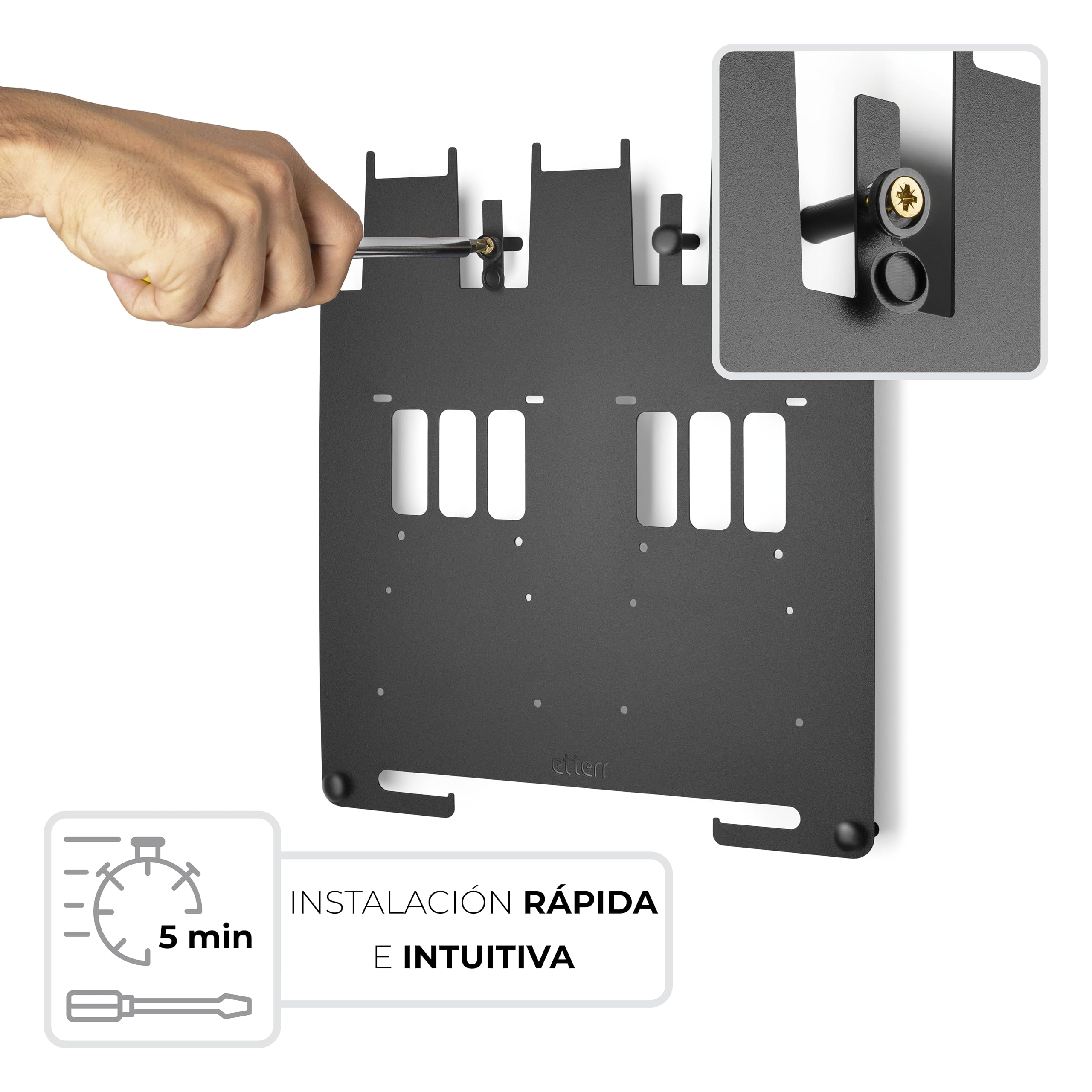 • Metalowy uchwyt ścienny do akumulatorów i ładowarek Bosch Home & Garden 18 V • kompatybilny z AL 1880 KM, 1830 KM i 18 V-44 • stacja ładująca • Panel narzędzi i wieszak na wiertarki