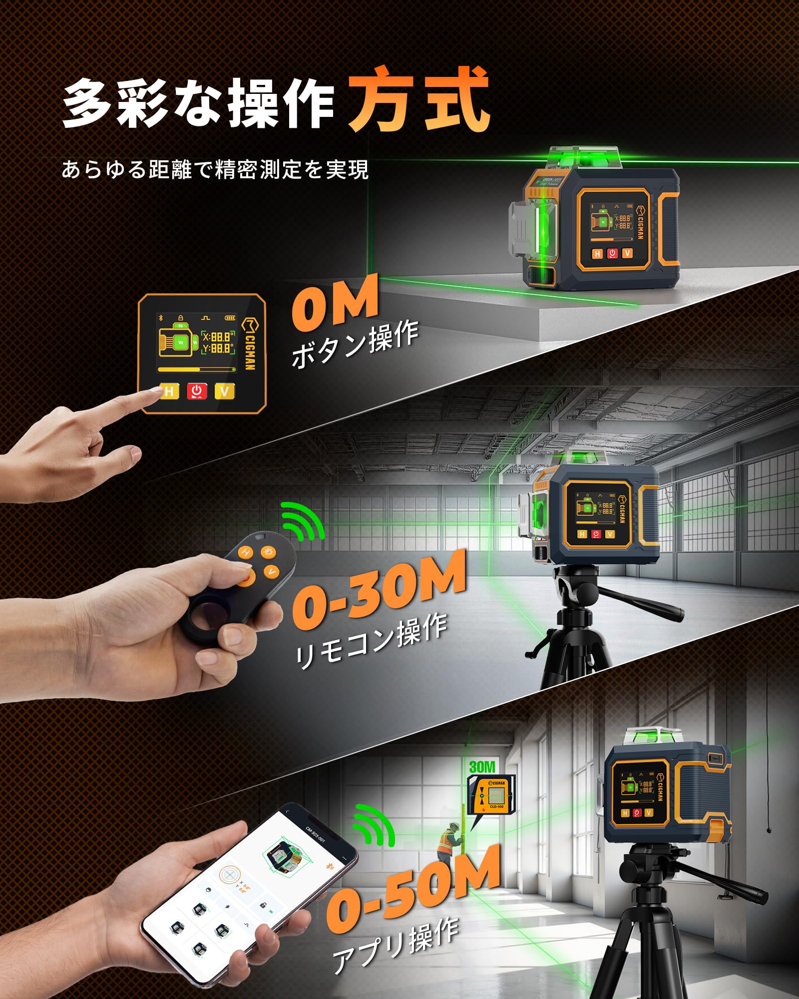 Amazon | CIGMAN 12ライン 高精度グリーンレーザー墨出し器 & 専用 Amazon | CIGMAN 12ライン 高精度グリーンレーザー墨出し器 & 専用