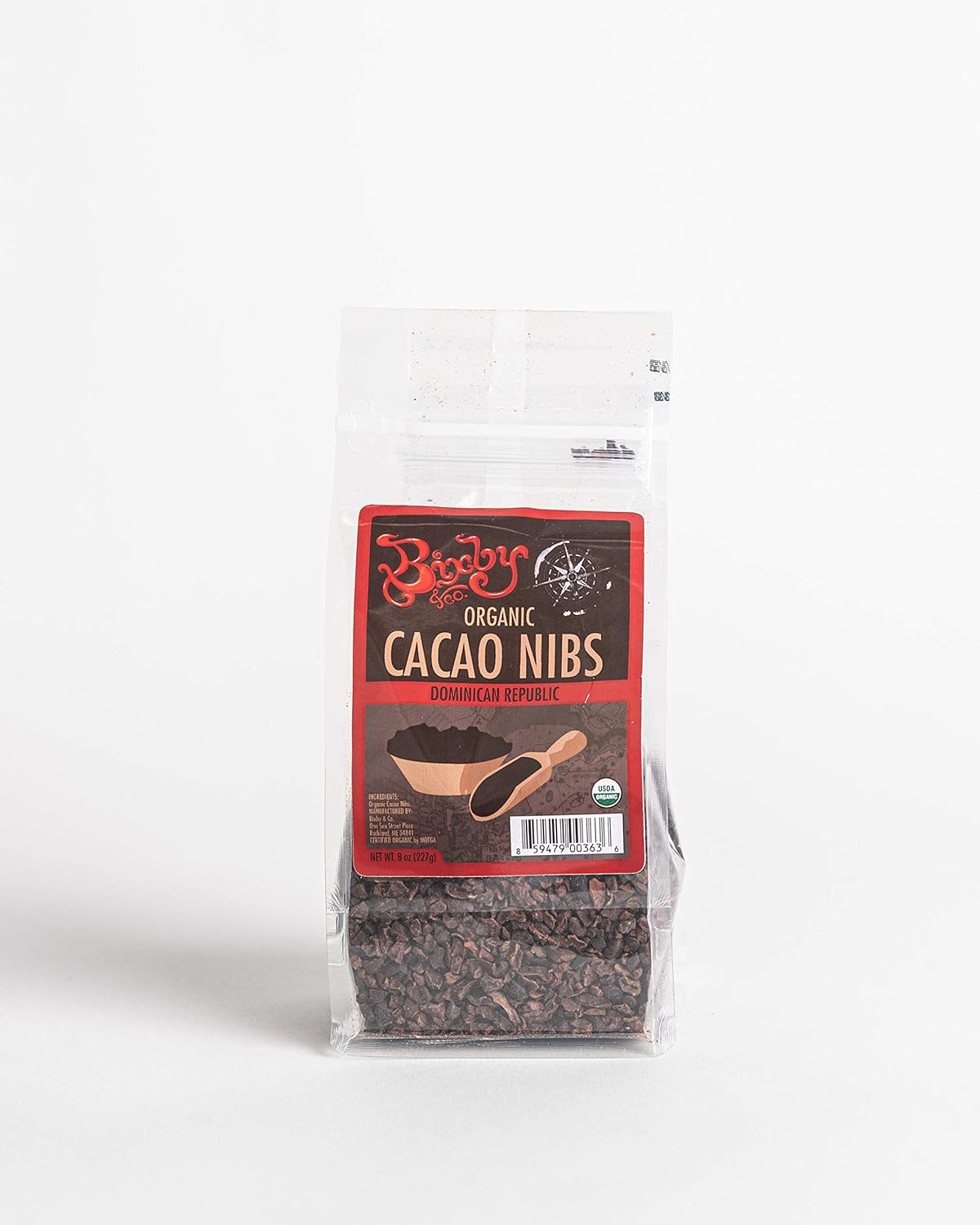 Organic Cacao Nibs by Bixby Chocolates - 1 Pound Bag, Bundle of 6 Bags - Raw Soy-Free, Vegan Chocolate Nibs - Paleo and Keto Friendly - Ethically Sourced from Dominican Republic