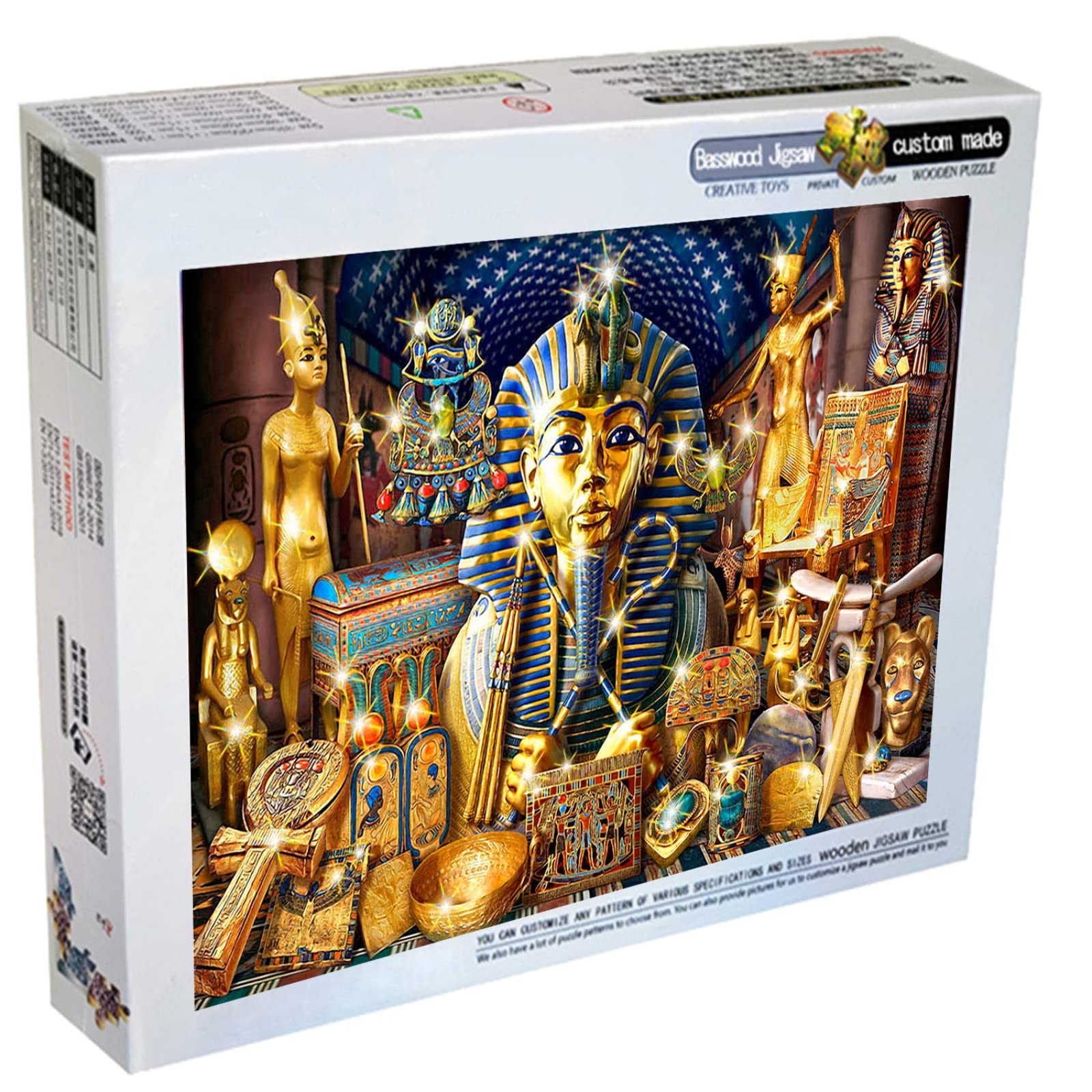 1000 Teile Pharao Puzzle - 38x26cm Ägyptisches Motiv Für Erwachsene & Kinder