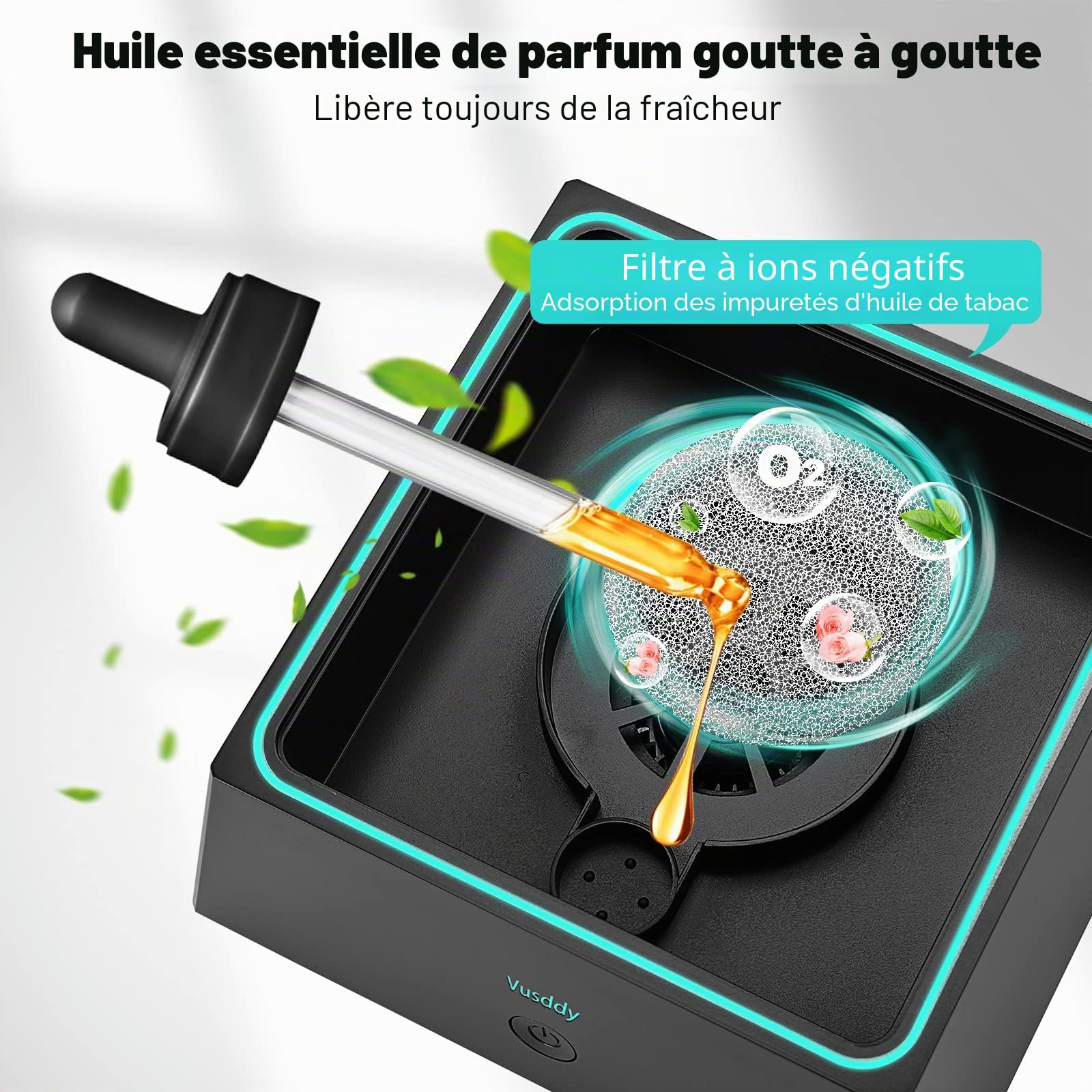 Cendrier D'Aspiration Sans Fumée 2 En 1 Avec Purificateur D'Air - Portable Avec Filtre Pour La Maison, Voiture, Bureau - Nettoyeur De Fumée Pour Cigarettes à L'Intérieur