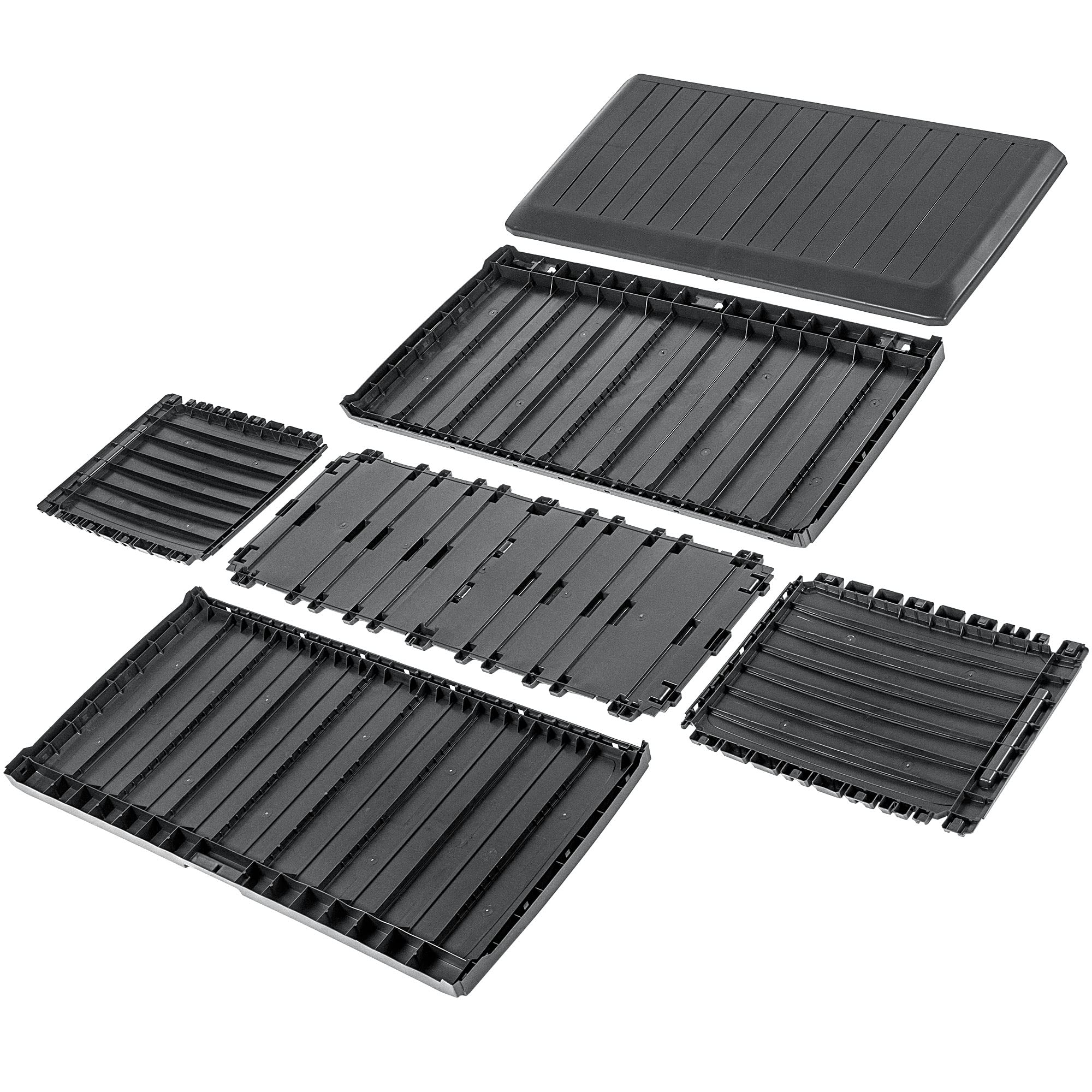 KADAX Scatola da giardino, 116,6 x 47 x 59,5 cm, in plastica, 290 l, con manici e chiusura, scatola da giardino per riporre cuscini (290 l, antracite)