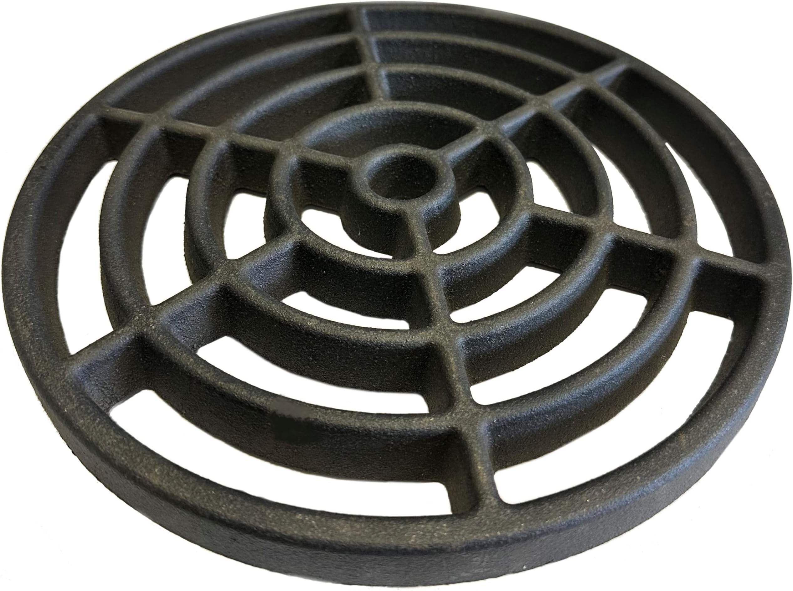 10" Diameter 254mm 16mm 5/8" Thick Round Circular Cast Iron Gully Grid/Grate Heavy Duty Drain Cover Black Satin Finish.