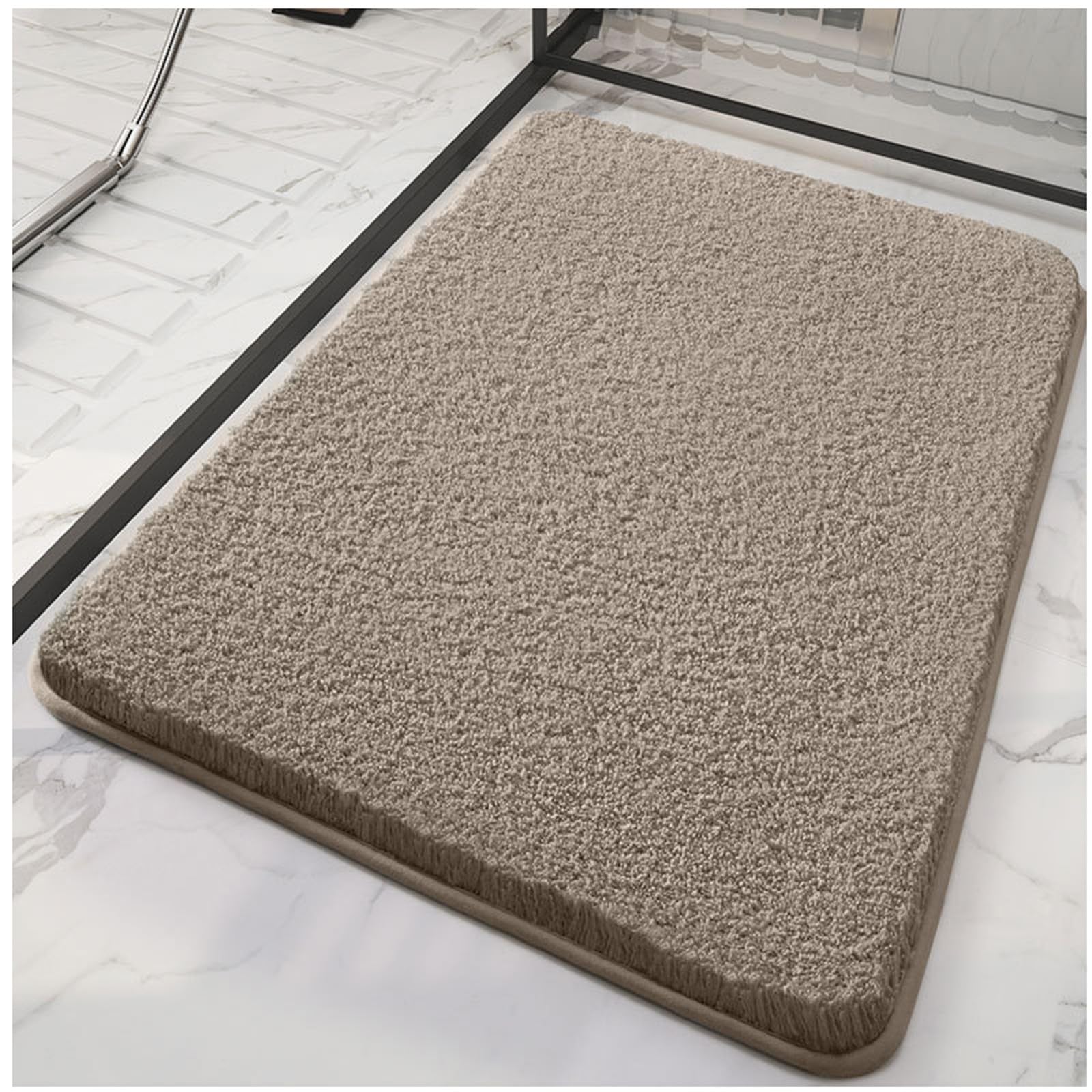 Tappeti da Bagno Antiscivolo Lavabili Morbidi Spessi Assorbenti in Microfibra Tappeto da Bagno Arredamento per Casa Tappeto Soffice per Doccia Camera da Letto e Soggiorno Coffee,80x120cm