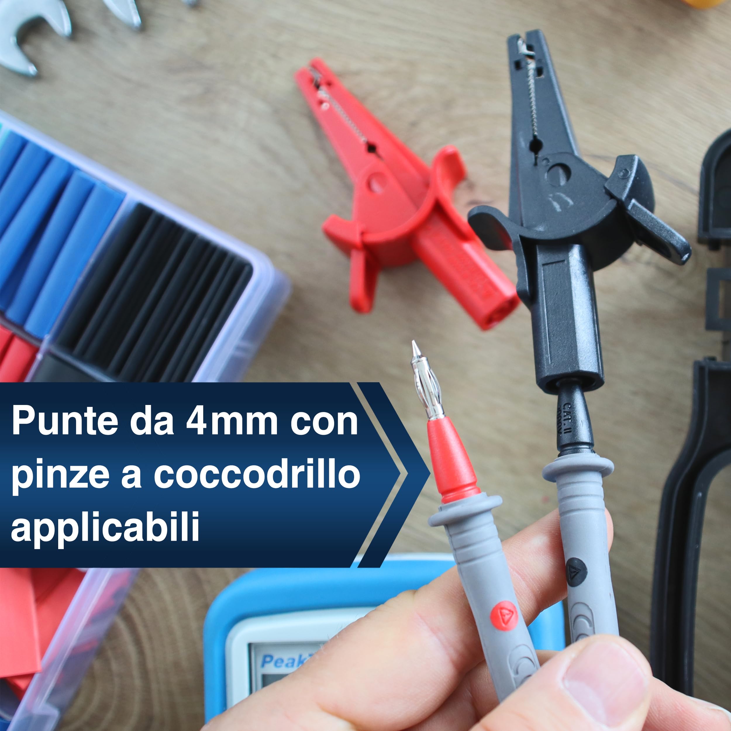 Peaktech P 2695 - Tester per Isolamento Elettrico, Voltmetro, Tester di Continuità, Circuiti e Fusibili, Funzioni Min/Max e Blocco Dati, Tüv/Gs - 125 V, 250 V, 500 V, 1000 V