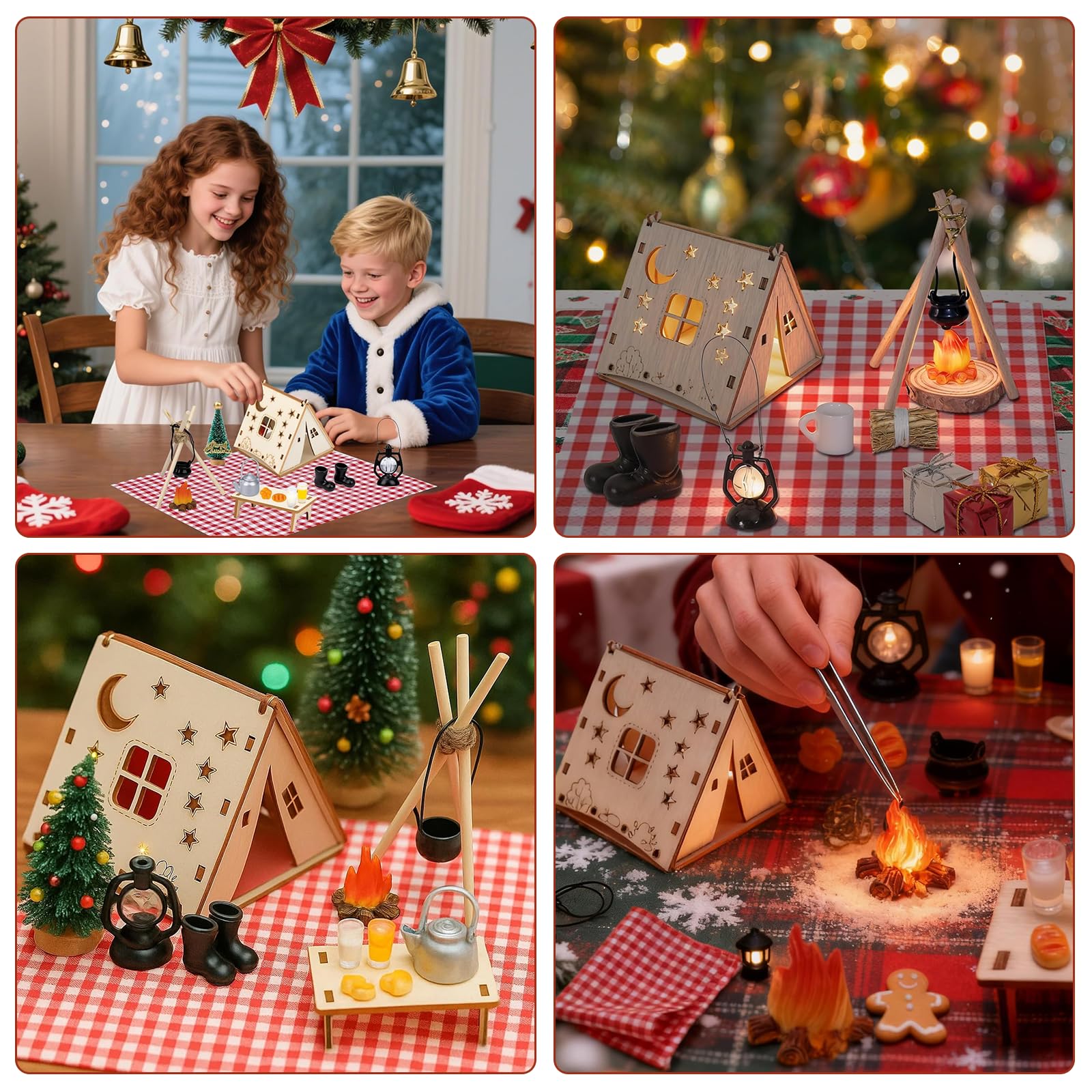 Set Di 38 Accessori Per Porta Del Gnomo Di Natale, In Miniatura Per