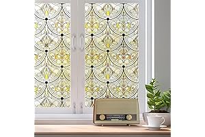Elegant Vintage Window Film for Privacy and Sun Control