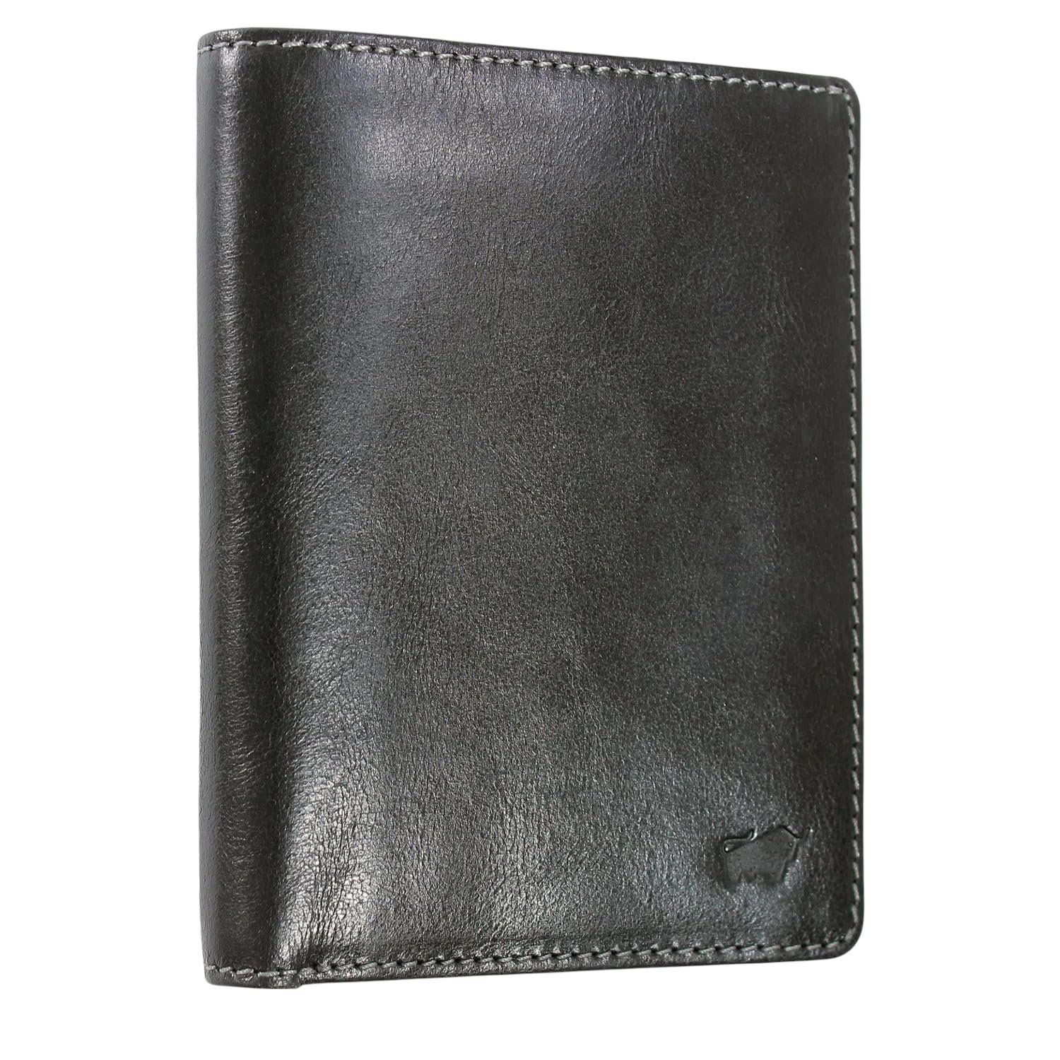 BRAUN BÜFFEL - Herren RFID Geldbörse Hochformat Arezzo - 8 Kartenfächer aus echtem Rindleder Schlichtes Design - Edles Schwarz