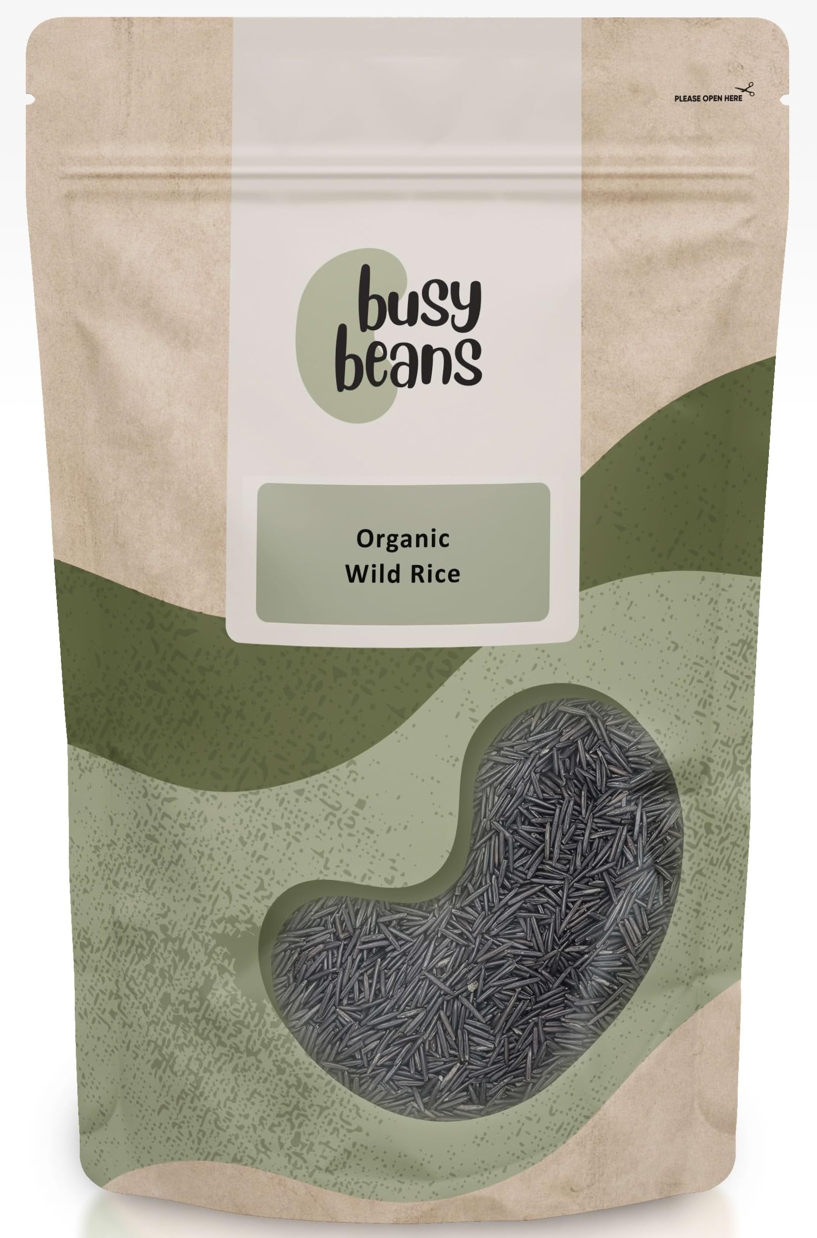 Organic Wild Rice - Certified Organic - by Busy Beans Organic (1kg)