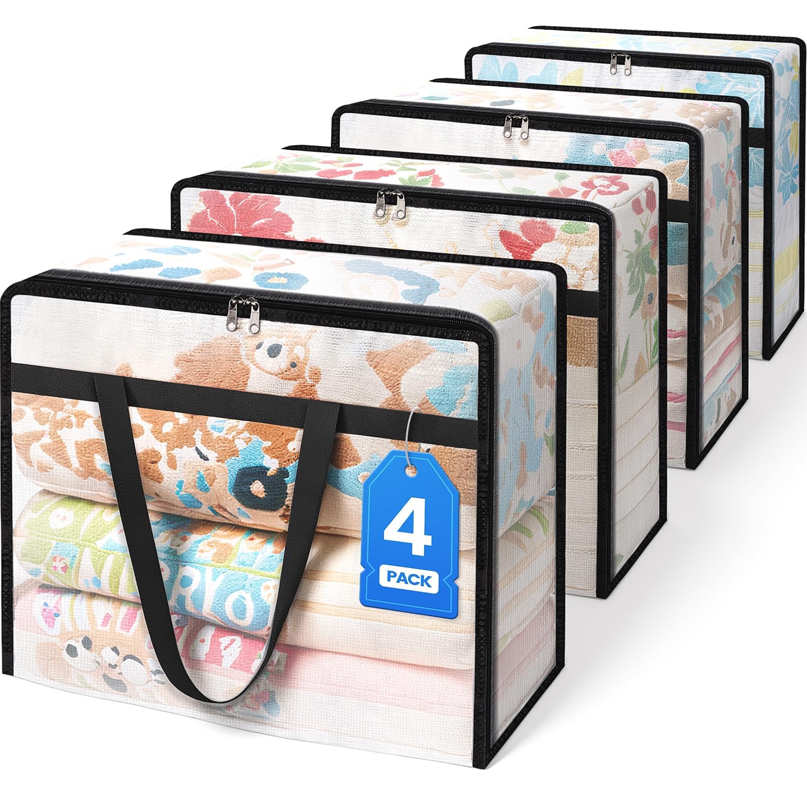 BlissTotes Moving Bags 40L 4PCS