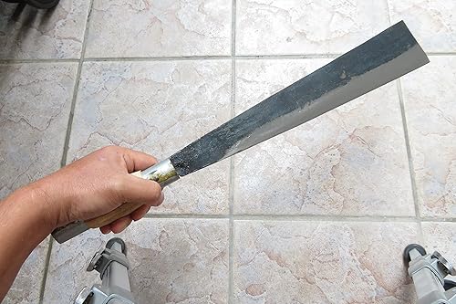 Miniatura 3 de Crudo - cuchillo de machete de limpieza de cepillo al aire libre de acero de carbono de 10 pulgadas, forjado