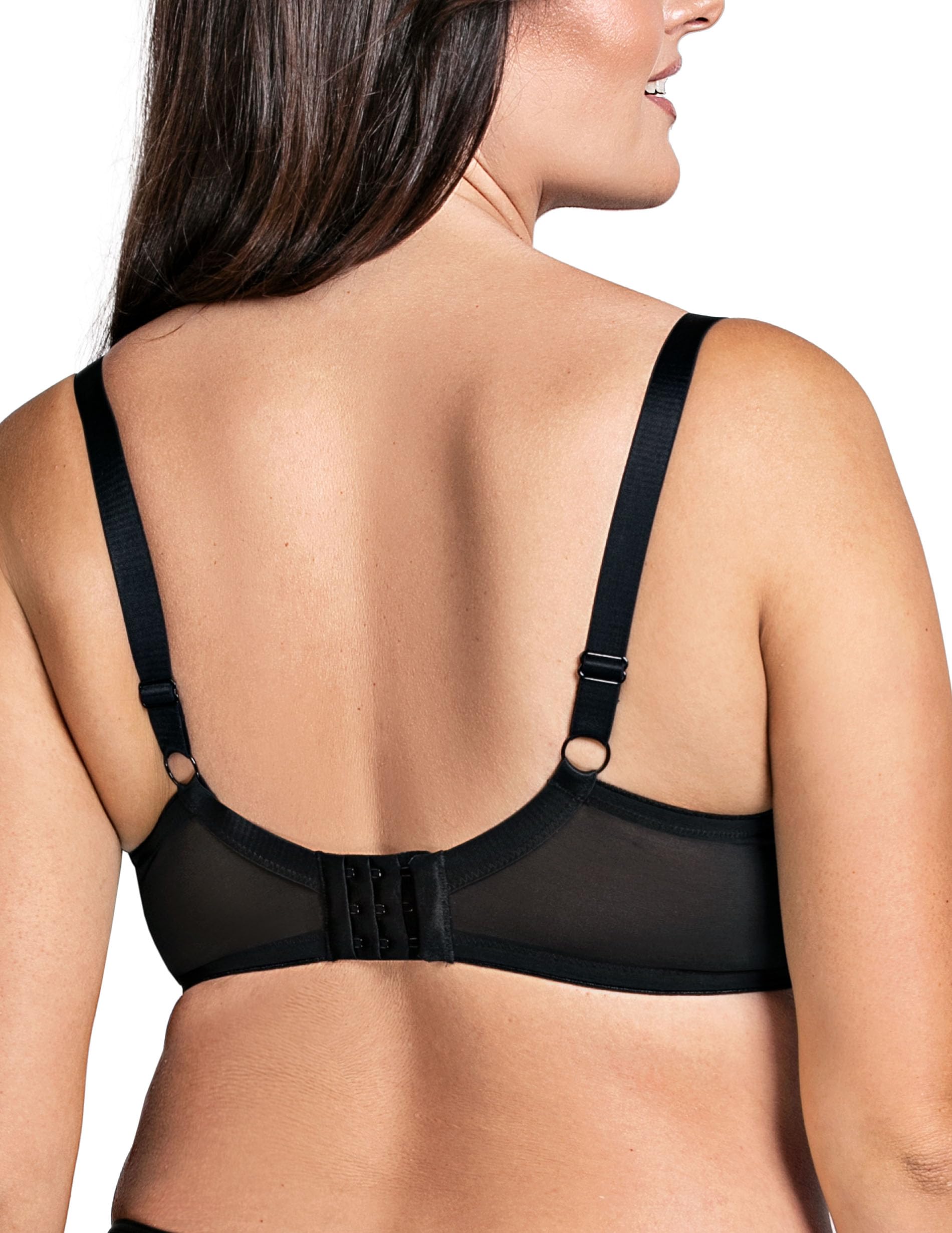 Vivisence Sujetador Semi-Acolchado Femenino con Encaje Floral Tirantes Anchos Y Detalles Elegantes Comodidad Diaria