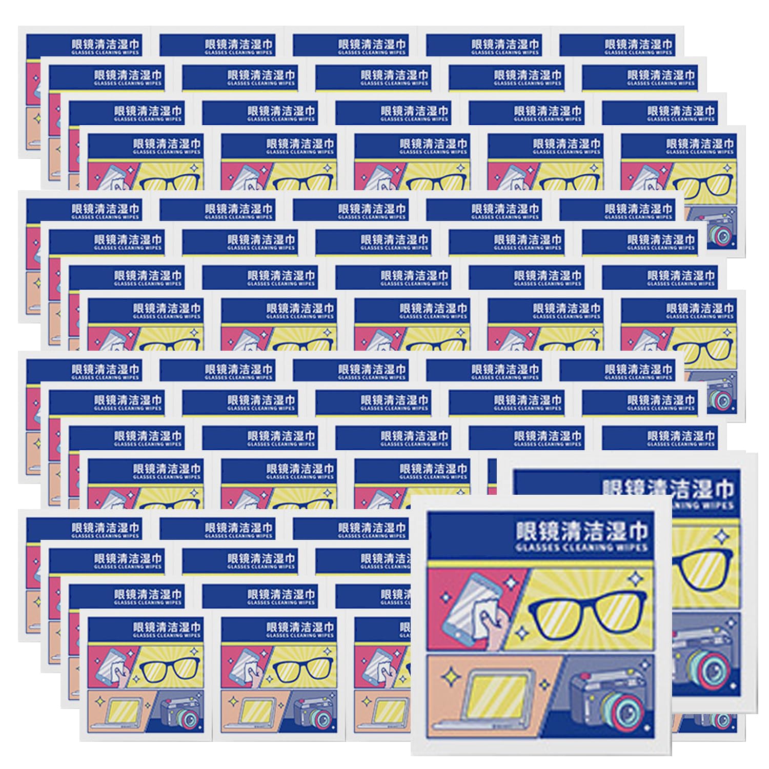 NALACAL Lens Cleaning Wipes for Eyeglasses – Glasses Cleaner Individually Wrapped, Pre-Moistened Lens Cleaning Wipes for All Optical Surfaces (100 Count)