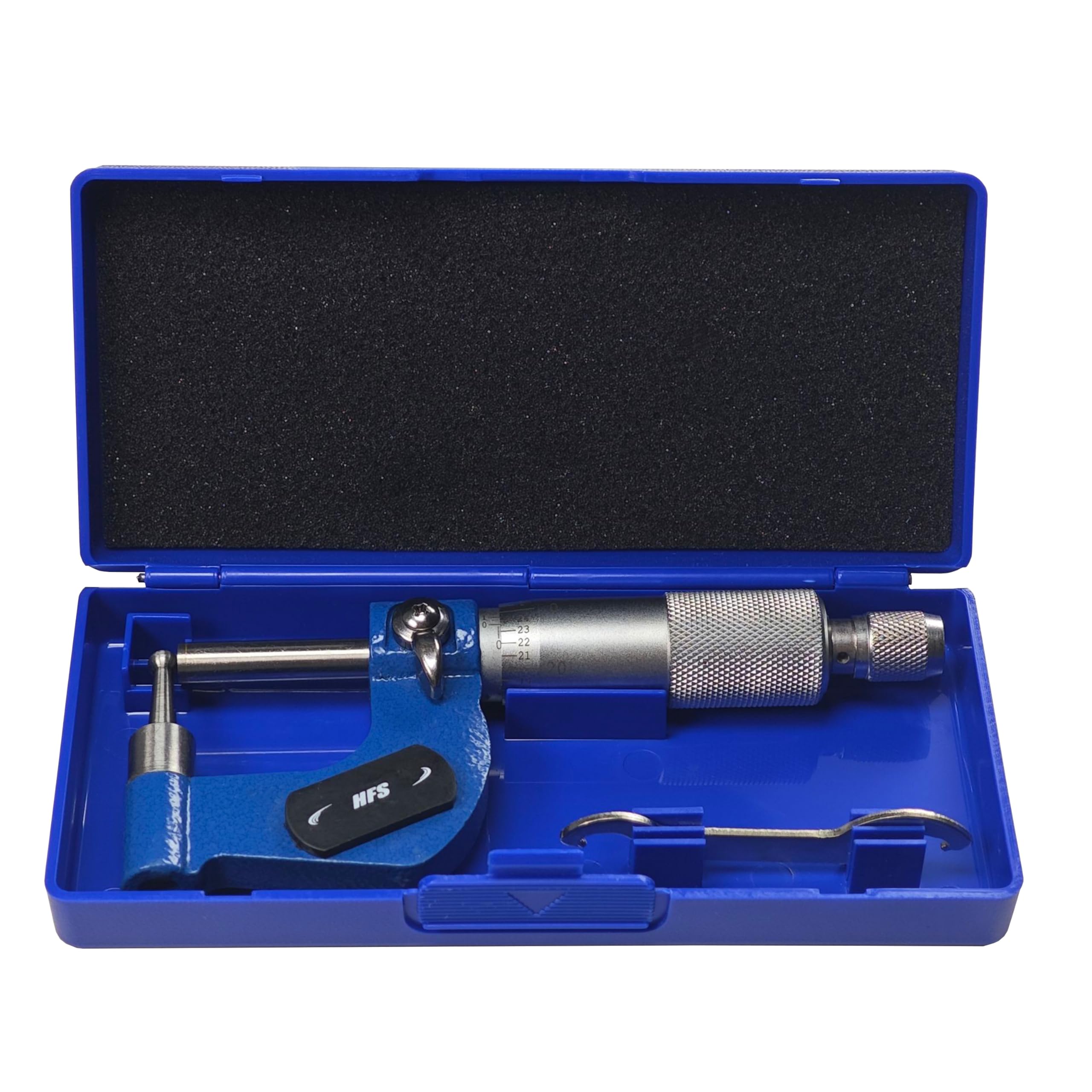 HFS (R) Tubo Micrometro Ricarica Sfera Incudine Sfera Spessore Caso 0-2.5 cm/0.01 cm