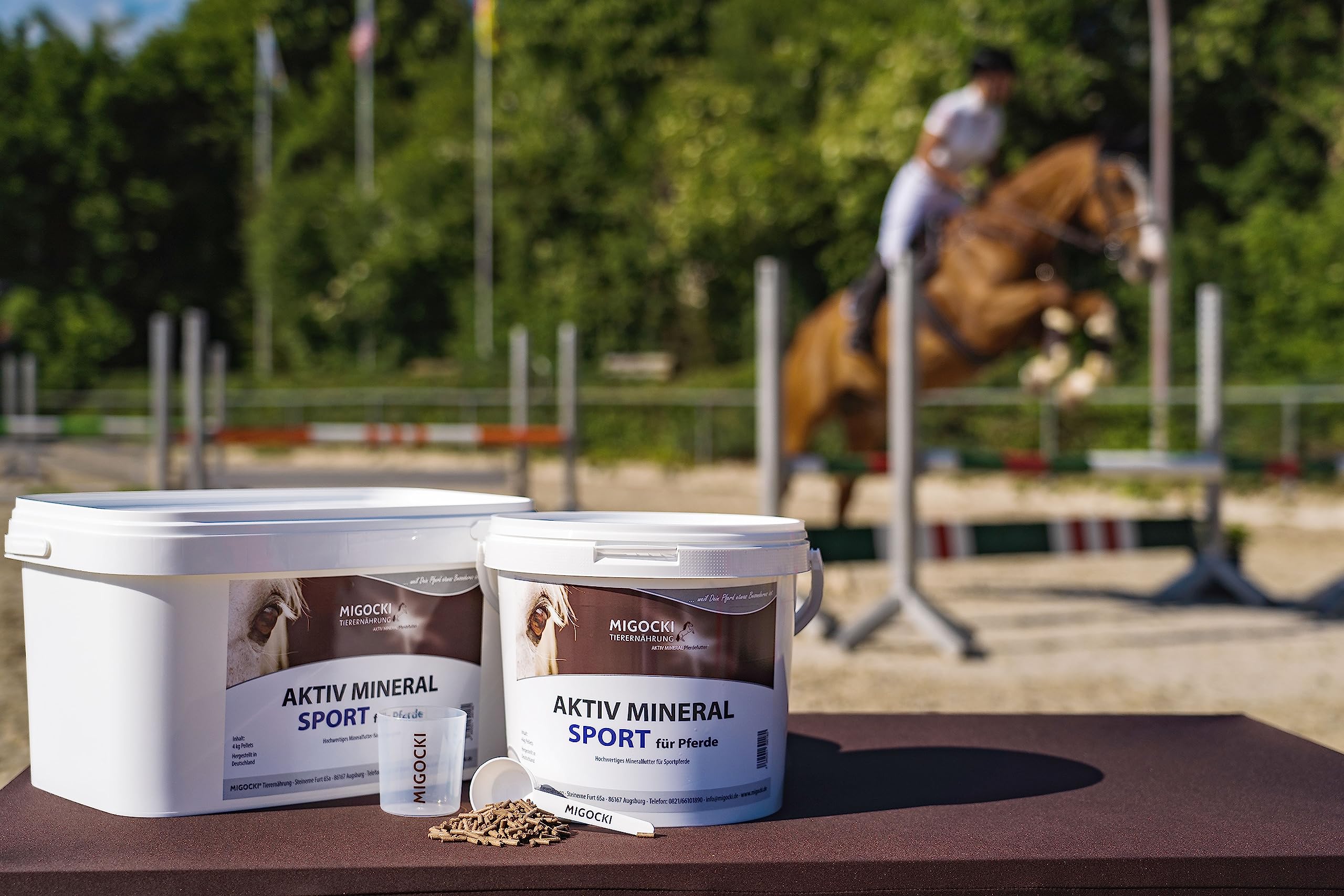 MIGOCKI AKTIV Mineral Sport – 4kg Mineralfuttermittel für Sportpferde – mit Zink, Selen, Mangan pelletiert