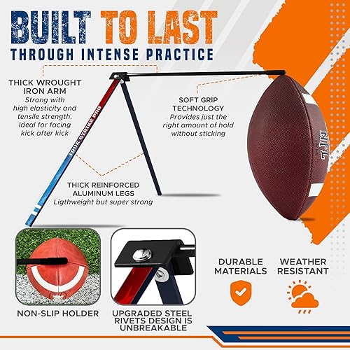 Miniatura 27 de True Strike Pro - Camiseta de fútbol compatible con todos los tamaños de pelota, rastreador de patadas de portería de bonificación, soporte