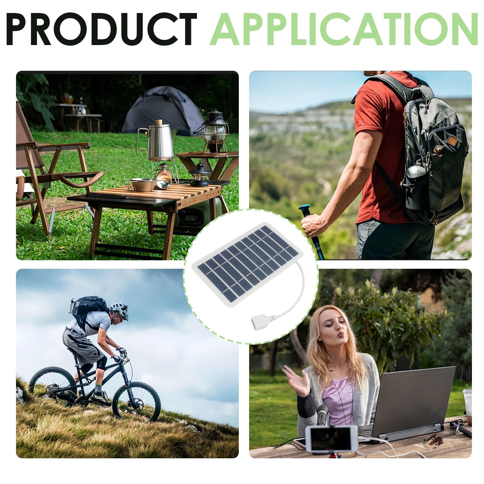 Pannello Solare Portatile da Viaggio 2W 5V con USB, Caricabatterie Solare Impermeabile e Durevole per Smartphone, Power Bank, Campeggio, Escursionismo, Telaio Robusto in Lastra Epossidica