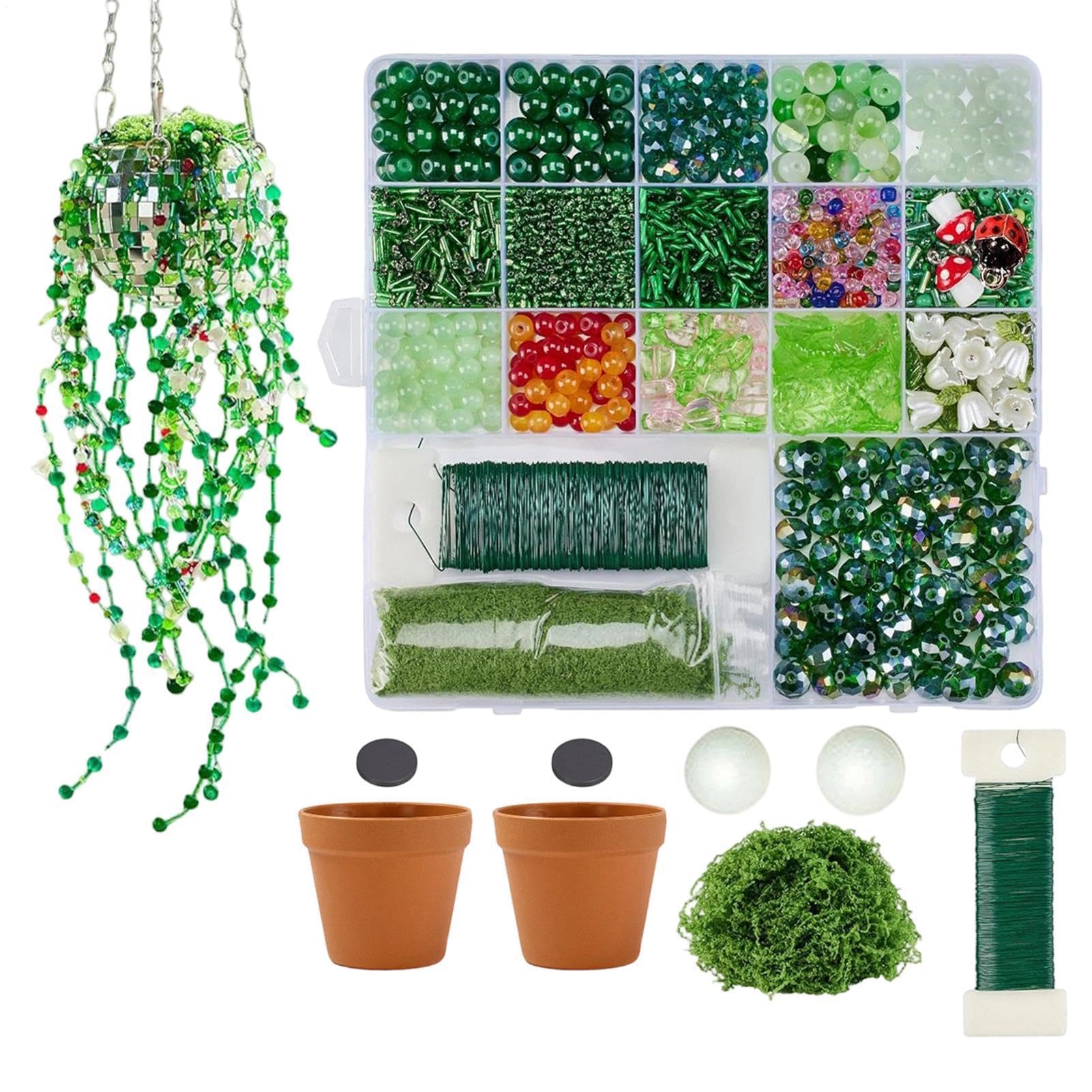 Kit de abalorios para plantas y joyería artesanal con 2800 piezas 8