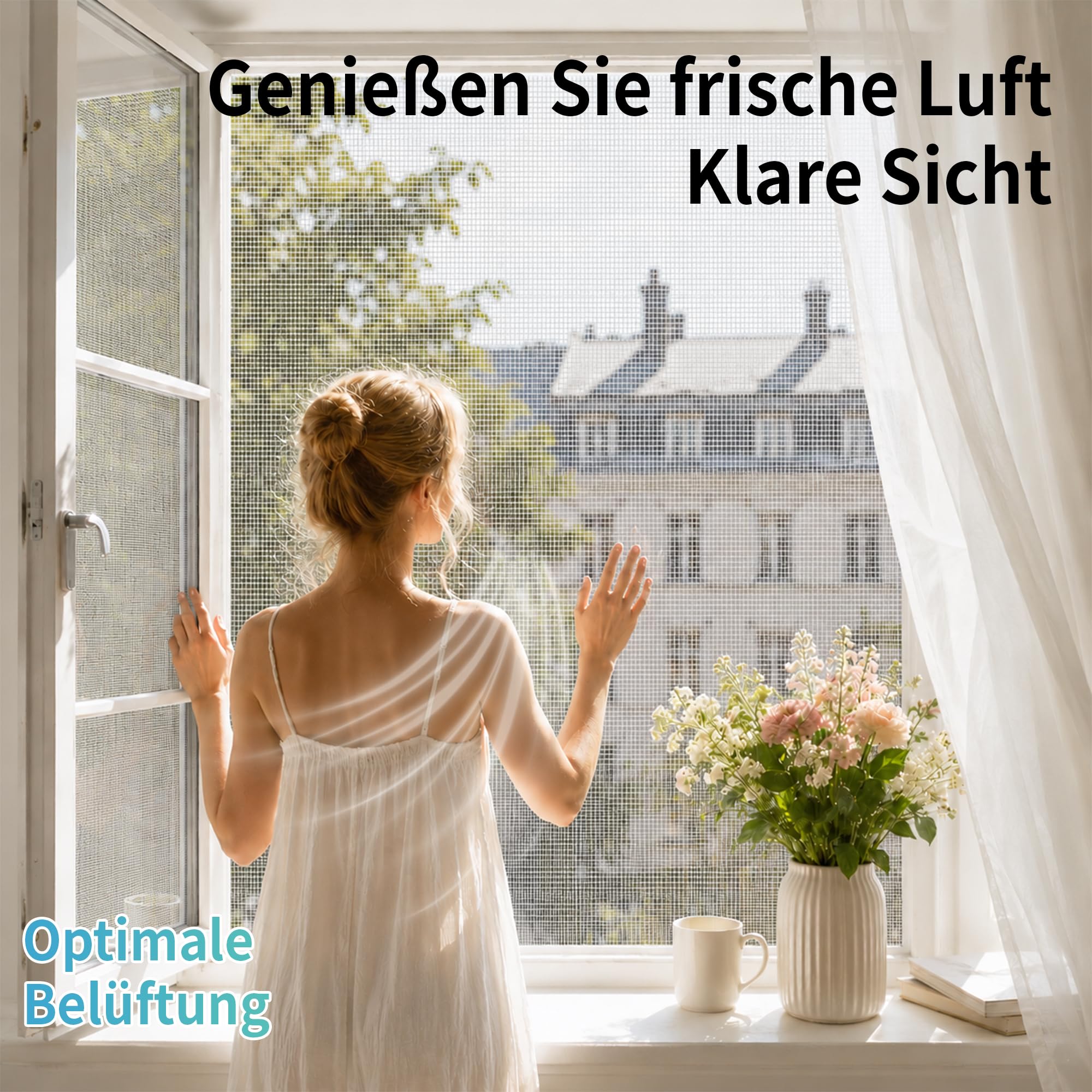 Fliegengitter Edelstahl 1x10 m langlebiger Insektenschutz für Fenster Türen | Kratzfestes Edelstahlgitter DIY-Projekte zuschneidbares Edelstahlgewebe