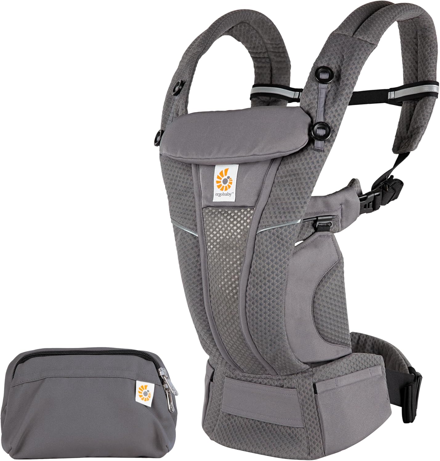 Ergobaby エルゴベビー 抱っこひも OMNI Breeze グラファイトグレー 0ヶ月から36ヶ月 メッシュ素材 通気性 前向き抱き可能 新生児対応 だっこひも 出産準備 日本正規品 CREGBCZ360PGRAPH