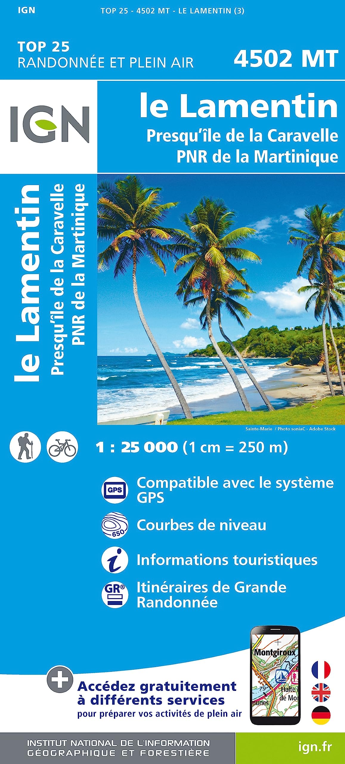 Le Lamentin / Presqu''île Caravelle / PNR Martinique gps (4502MT) (TOP 25)