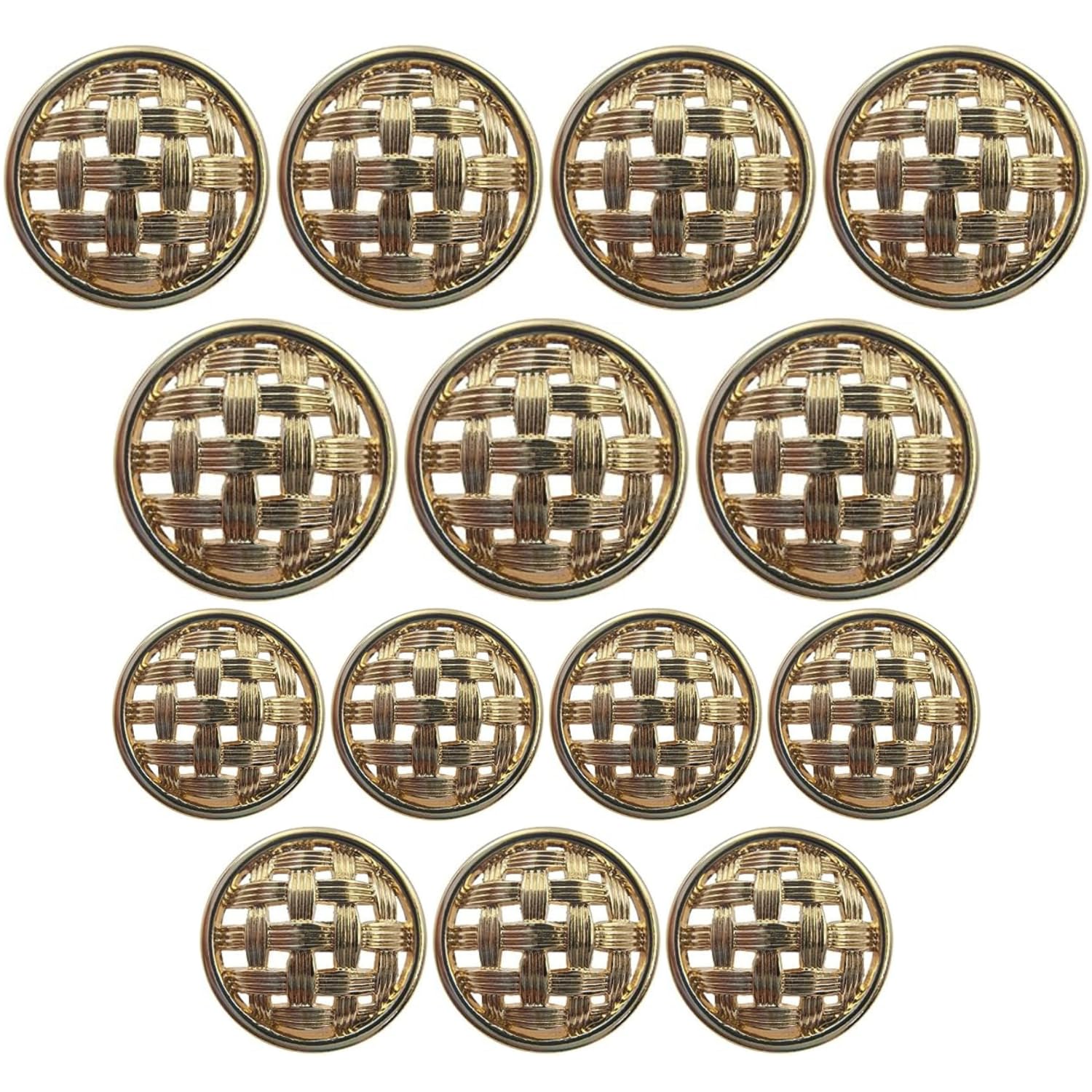 Ani Accessories Gold Shank Button Design Coat Blazer Suit, Sherwani and Indian Dresses Sports Coat Uniform Jacket Pack of 14-picture-31