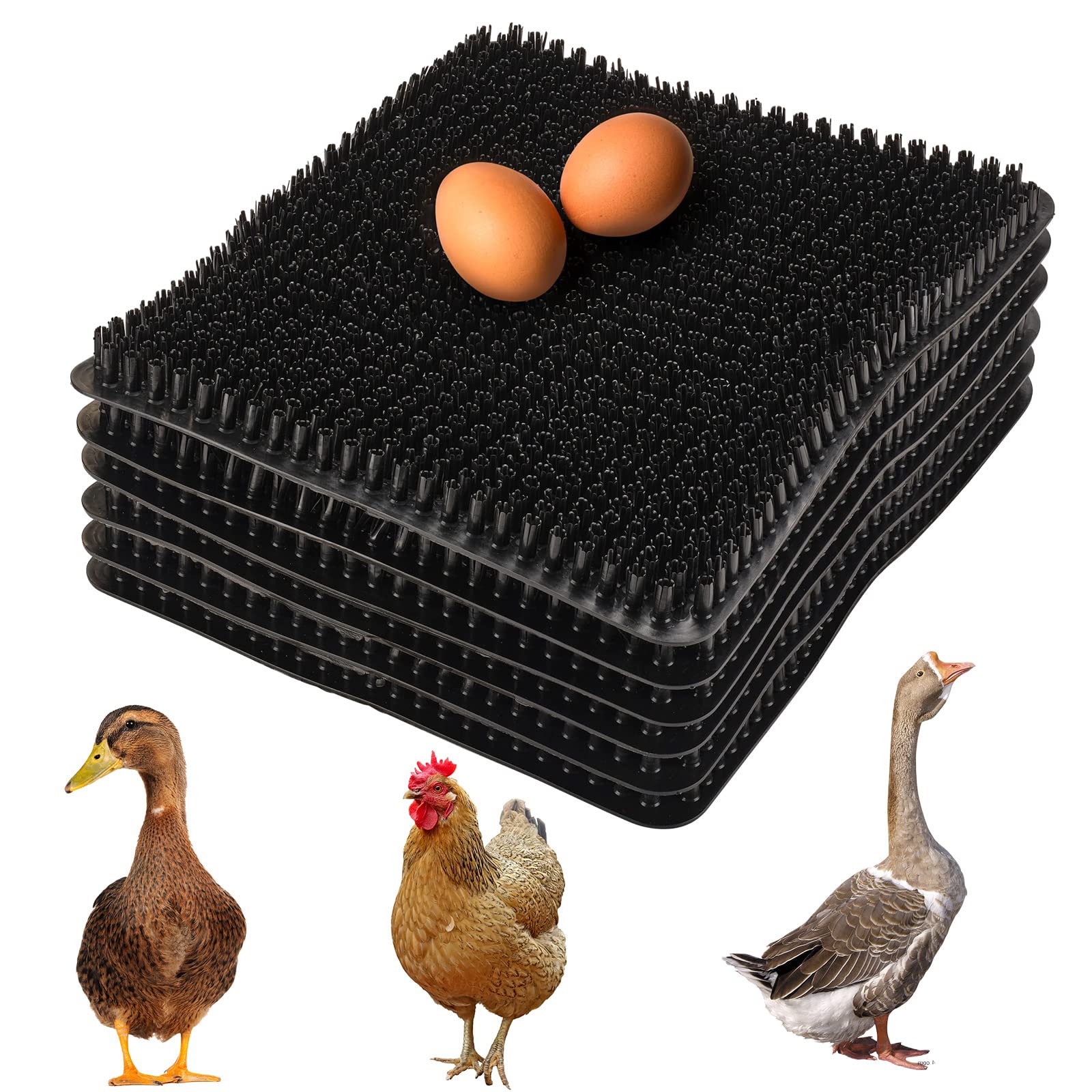 PTGVCTA Waterproof Chicken Coop Mats, Black, 13.7x12 Inches