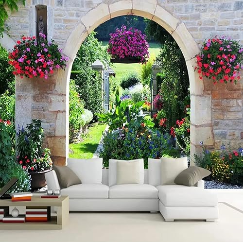 Mural de pared con paisaje de jardín para sala de estar y dormitorio tapiz de papel para Pared De Habitacion 1575 pulgadas de ancho x 1103 pulgadas