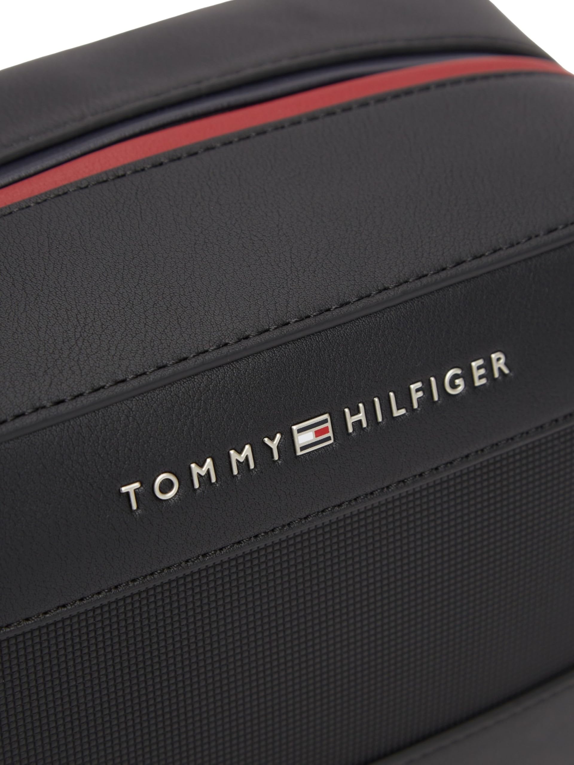 Tommy Hilfiger TH Foundation Washbag Am0am14161, Borsa da Bagno Uomo, Black (Black), One Size