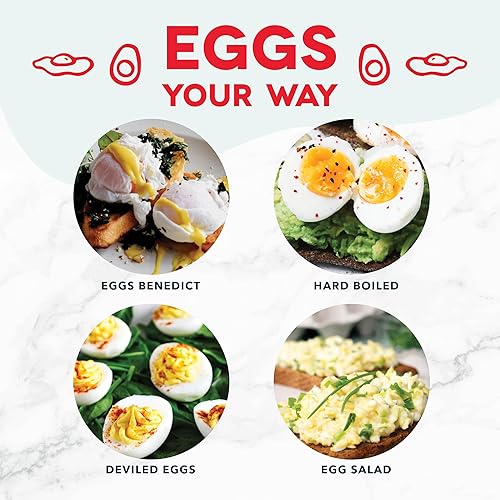 Miniatura 9 de Cocina rápida para huevos Dash Olla eléctrica con capacidad para 6 huevos para huevos duros, huevos escalfados, huevos revueltos u omelettes con