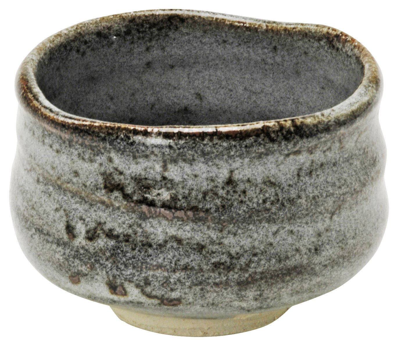 Hayashi Kinosuke Shoten 596-7-41E Mino Ware Matcha Bowl, Half Cylindrical Rice Bowl, Aoshino, Made in Japan