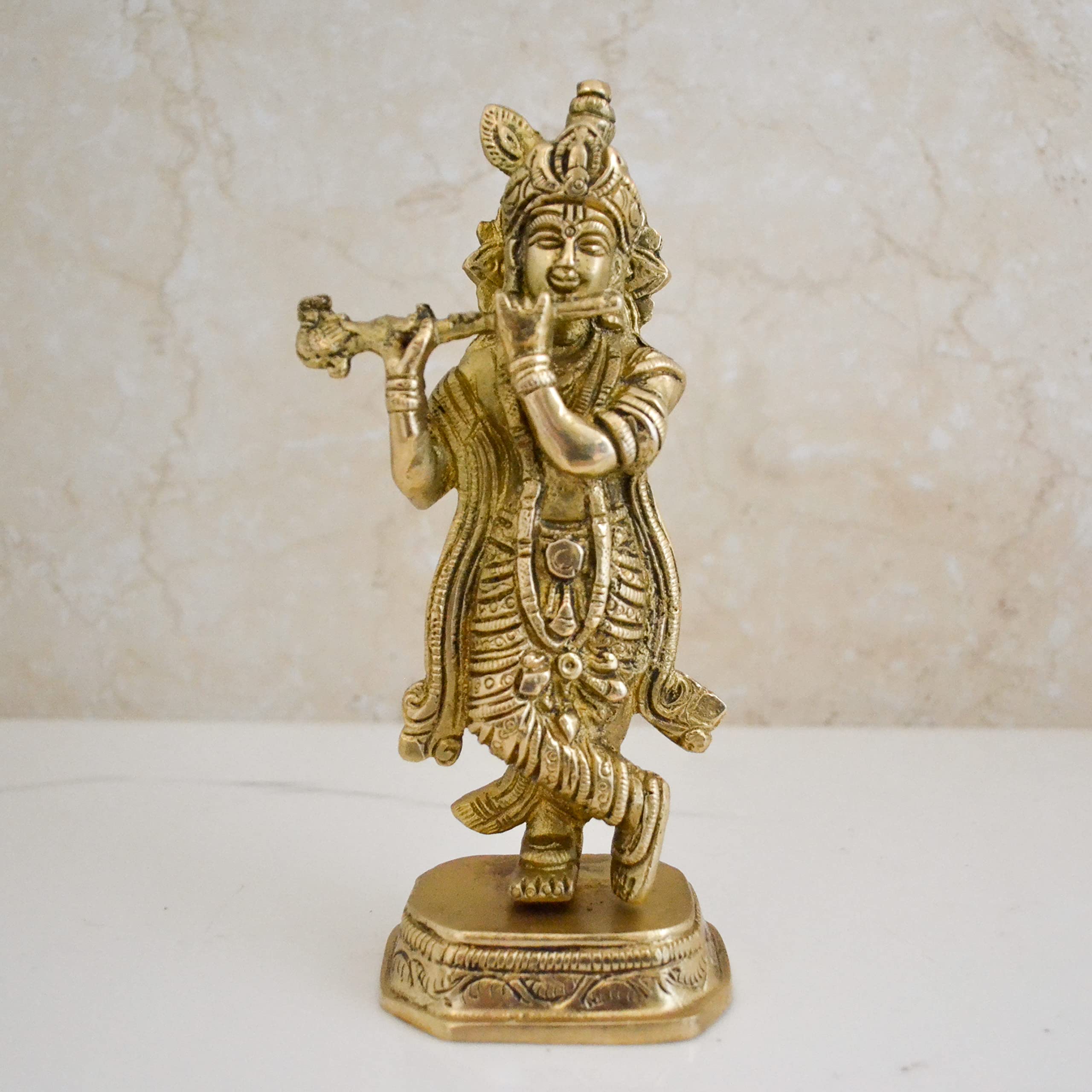 Buy CraftVatika Lord Krishna Idol Statue Brass Krishna Idols Showpiece