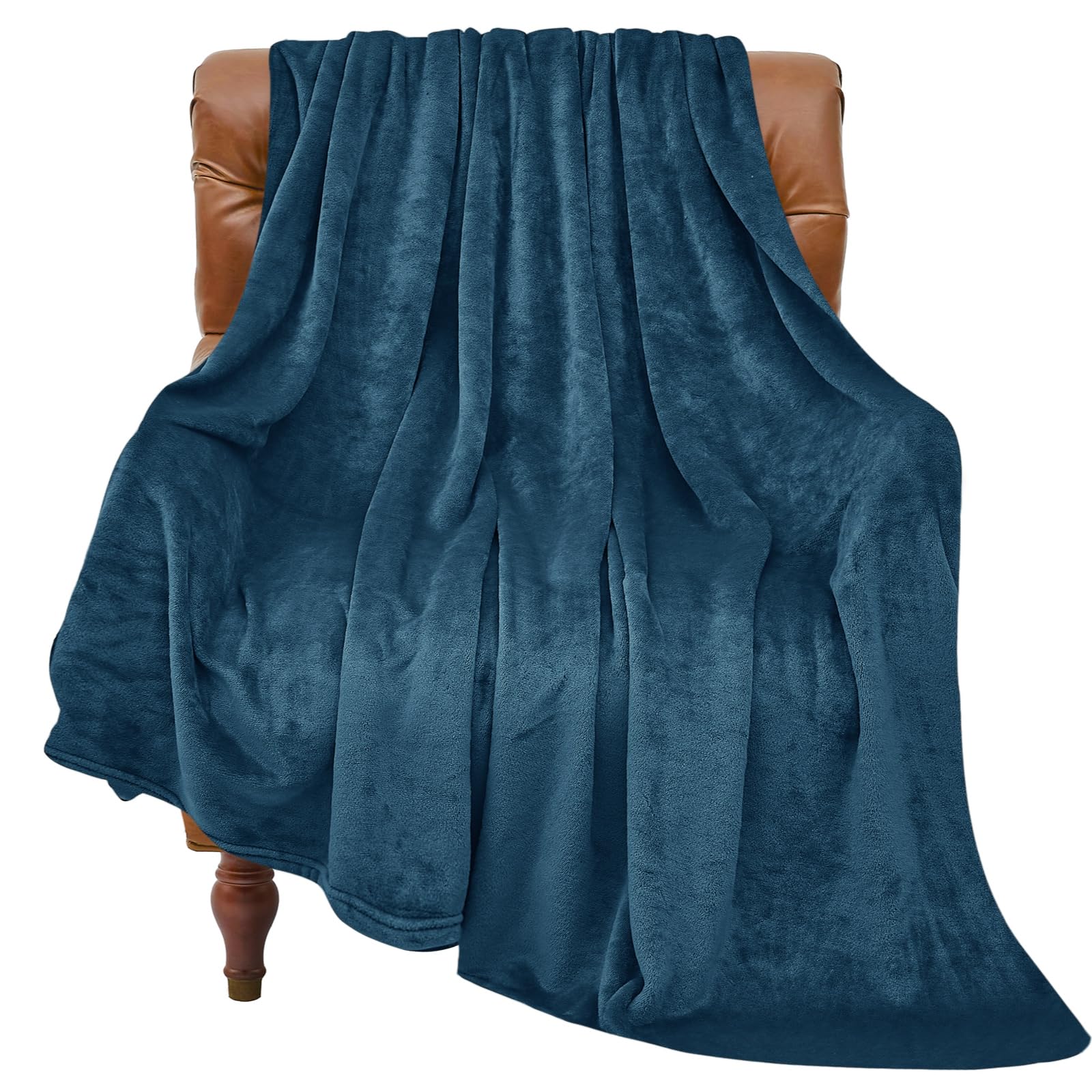 BEDELITE Fleece Blanket Soft Plush Twin Size Blanket Mineral Blue 60"x80" | Ultra Soft Fleece, Plush Microfiber, Lightweight Warmth, All Season Comfort, Fade Resistant, Machine Washable, Couch Sofa Bed
